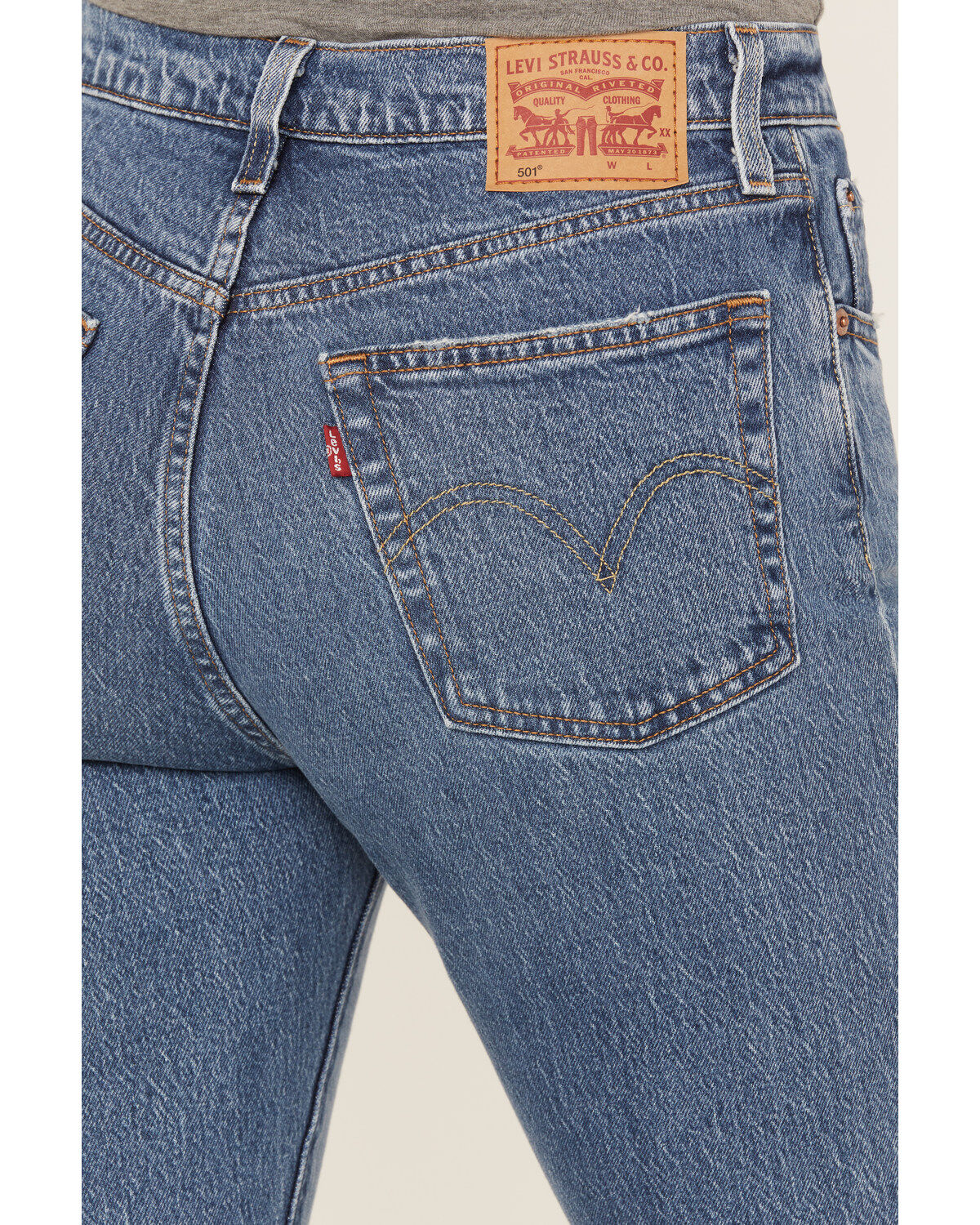 Levi's Women's Medium Wash 501 Worn In Jeans