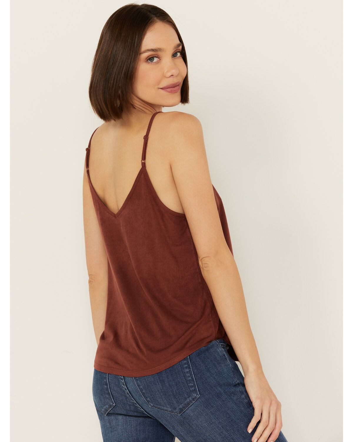 Shyanne Women's Crochet Trim Faux Suede Cami