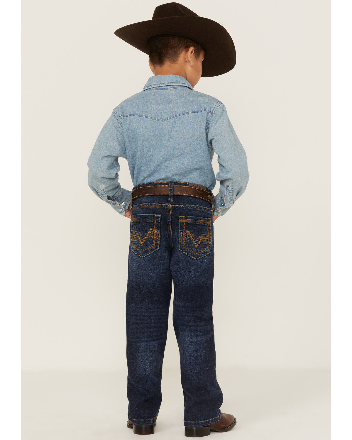 Cody James Boys' Morgan Medium Wash Mid Rise Stretch Relaxed Bootcut Jeans