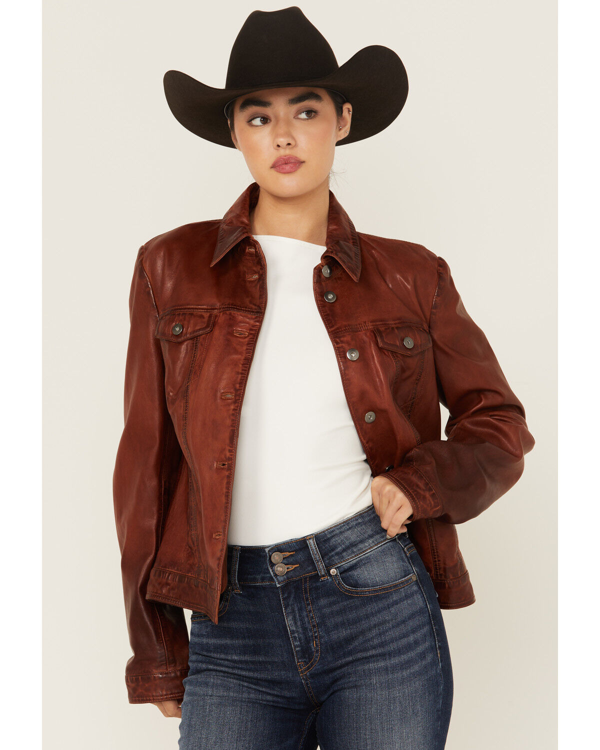 Scully Women's Leather Trucker Jacket
