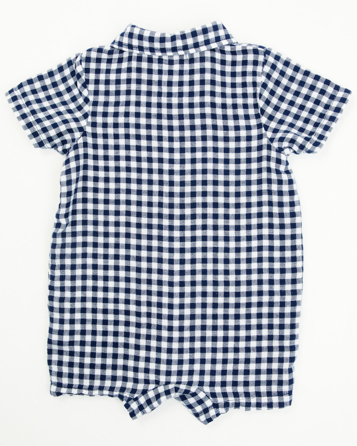 Angel Dear Infant Boys' Gingham Short Sleeve Snap Onesie
