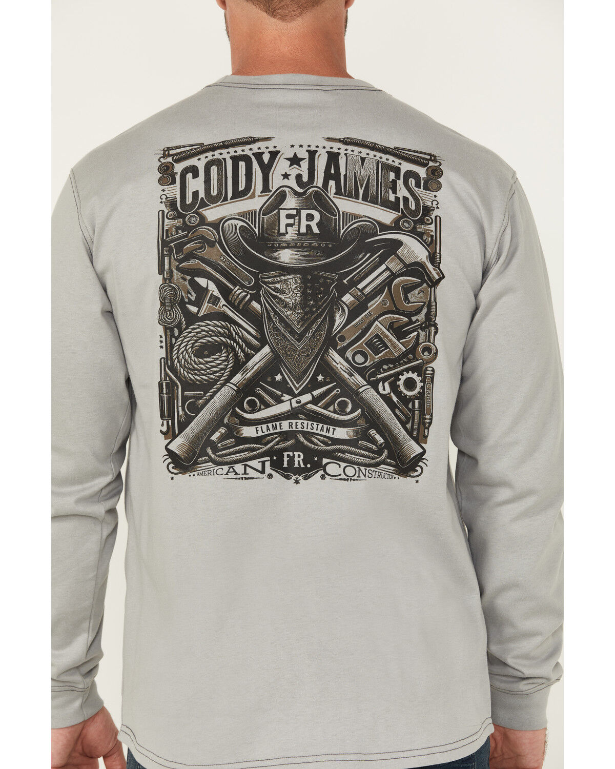 Cody James Men's FR Bandit Long Sleeve Graphic Work T-Shirt