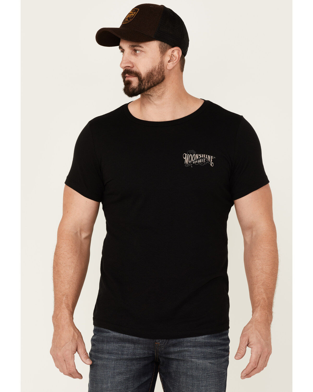 Moonshine Spirit Men's Acoustic Guitar Flag Graphic Short Sleeve T-Shirt
