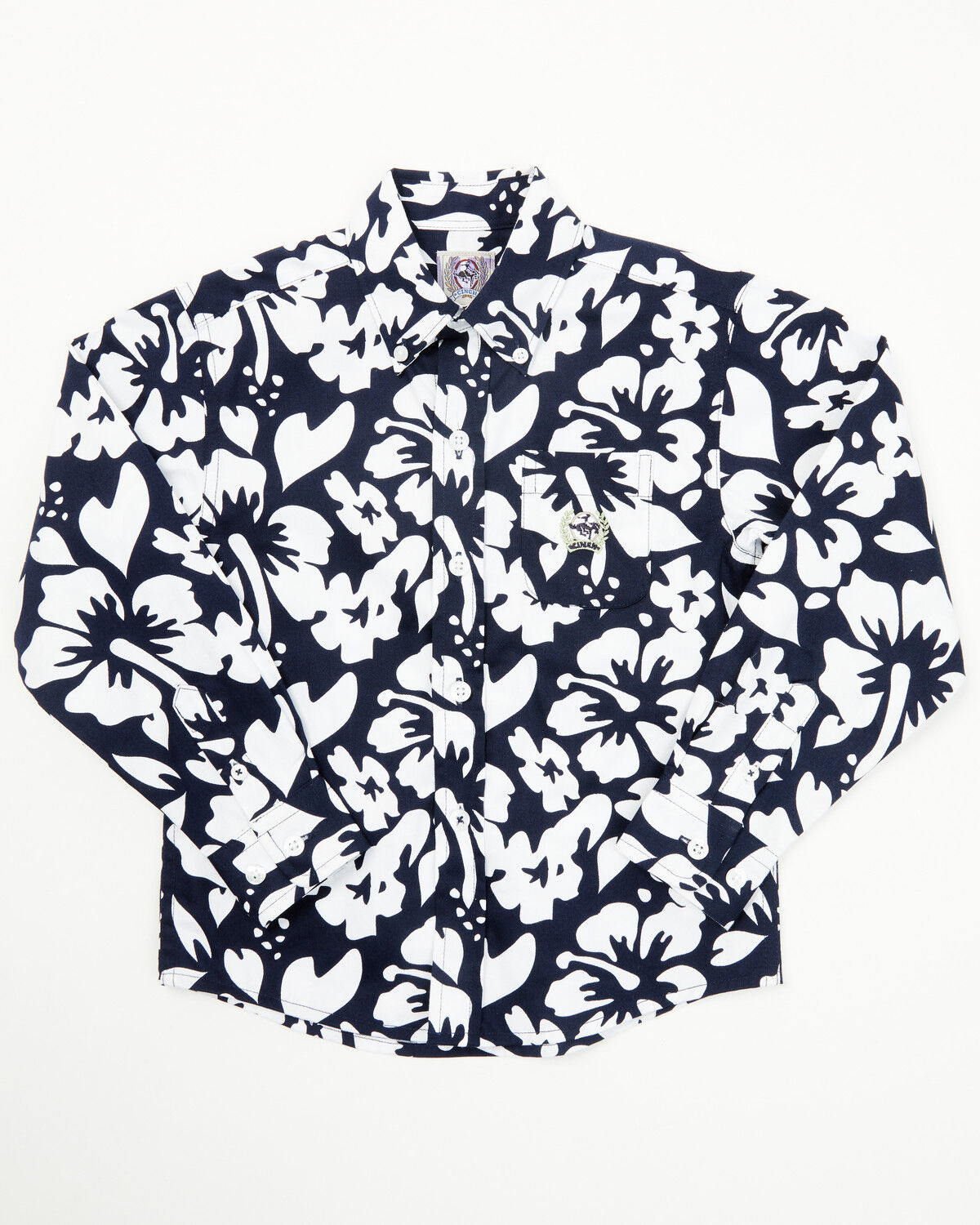 Cinch Toddler Boys' Floral Print Long Sleeve Button-Down Western Shirt