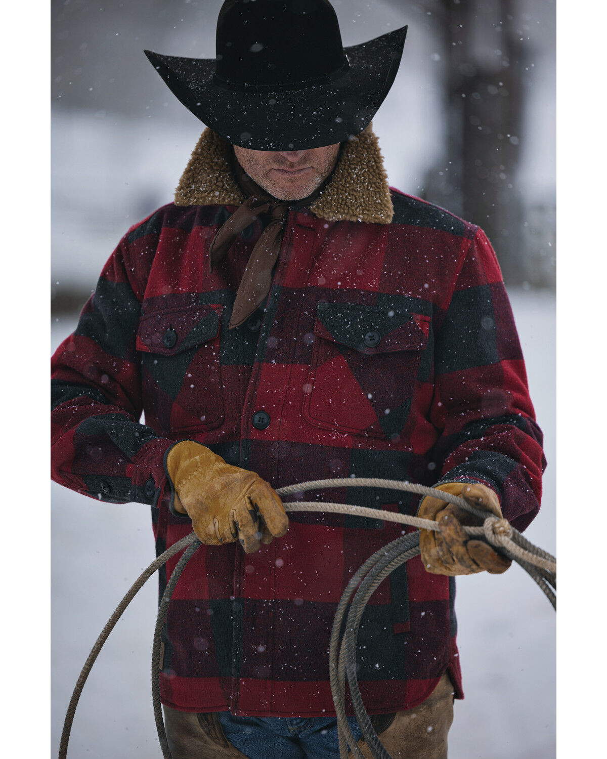 Cody James Men's Plaid Print Button-Down Lumber Jack Wool Jacket