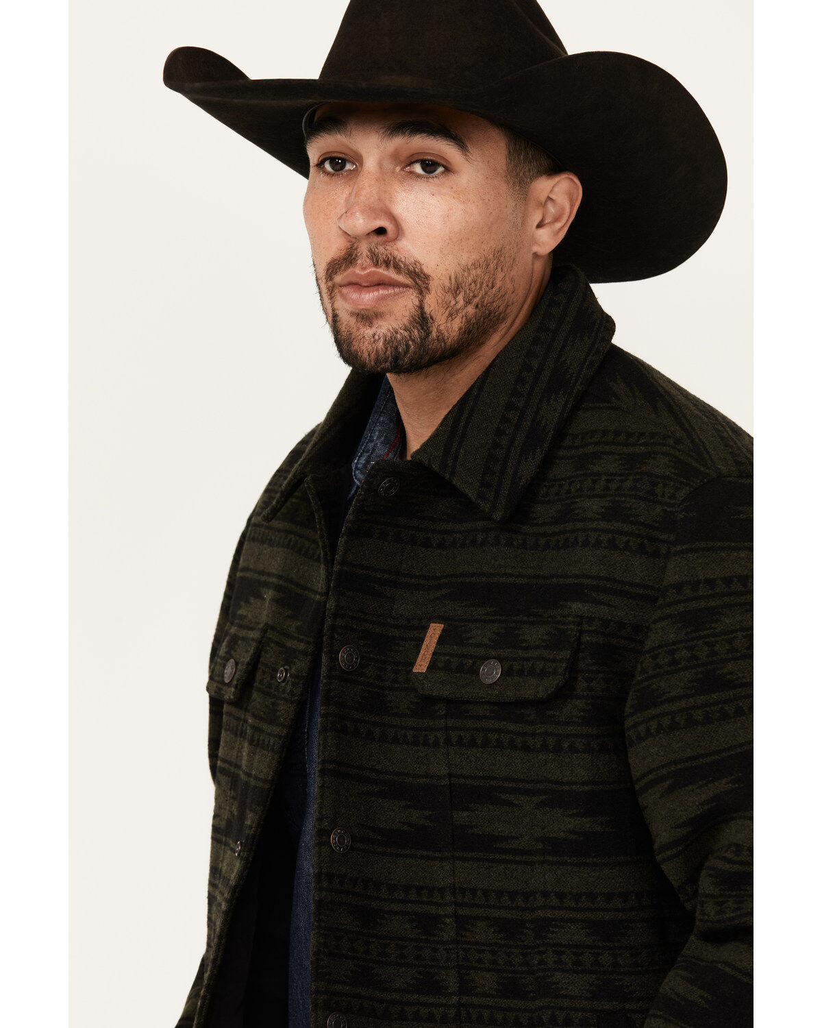 Cinch Men's Southwestern Jacquard Twill Trucker Snap Jacket