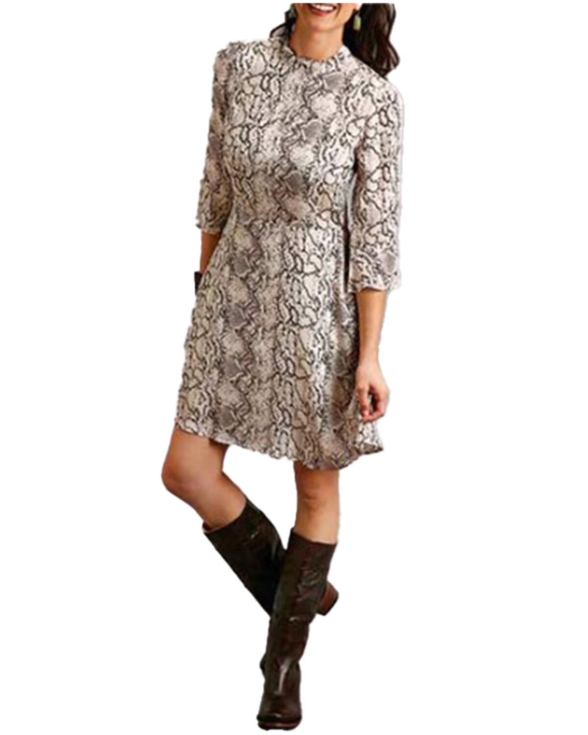 Stetson Women's Snake Print Mini Dress