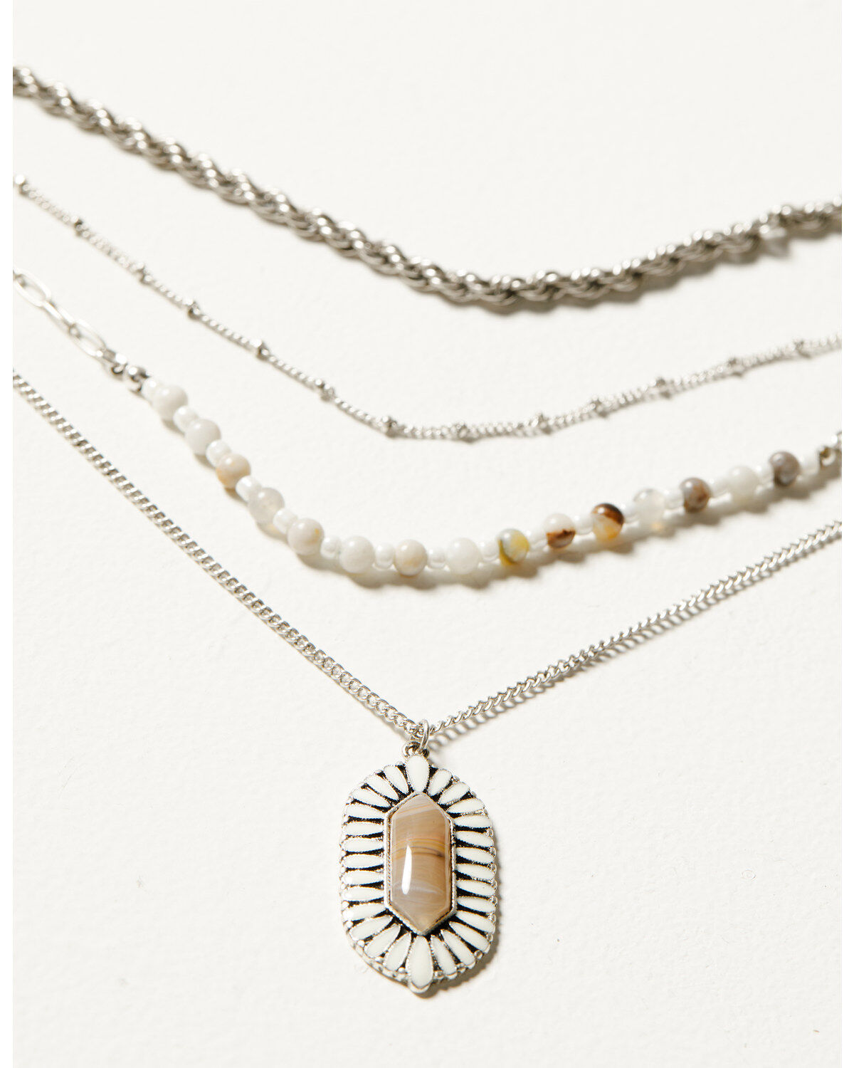 Shyanne Women's Beaded and Pendant Layer Necklace