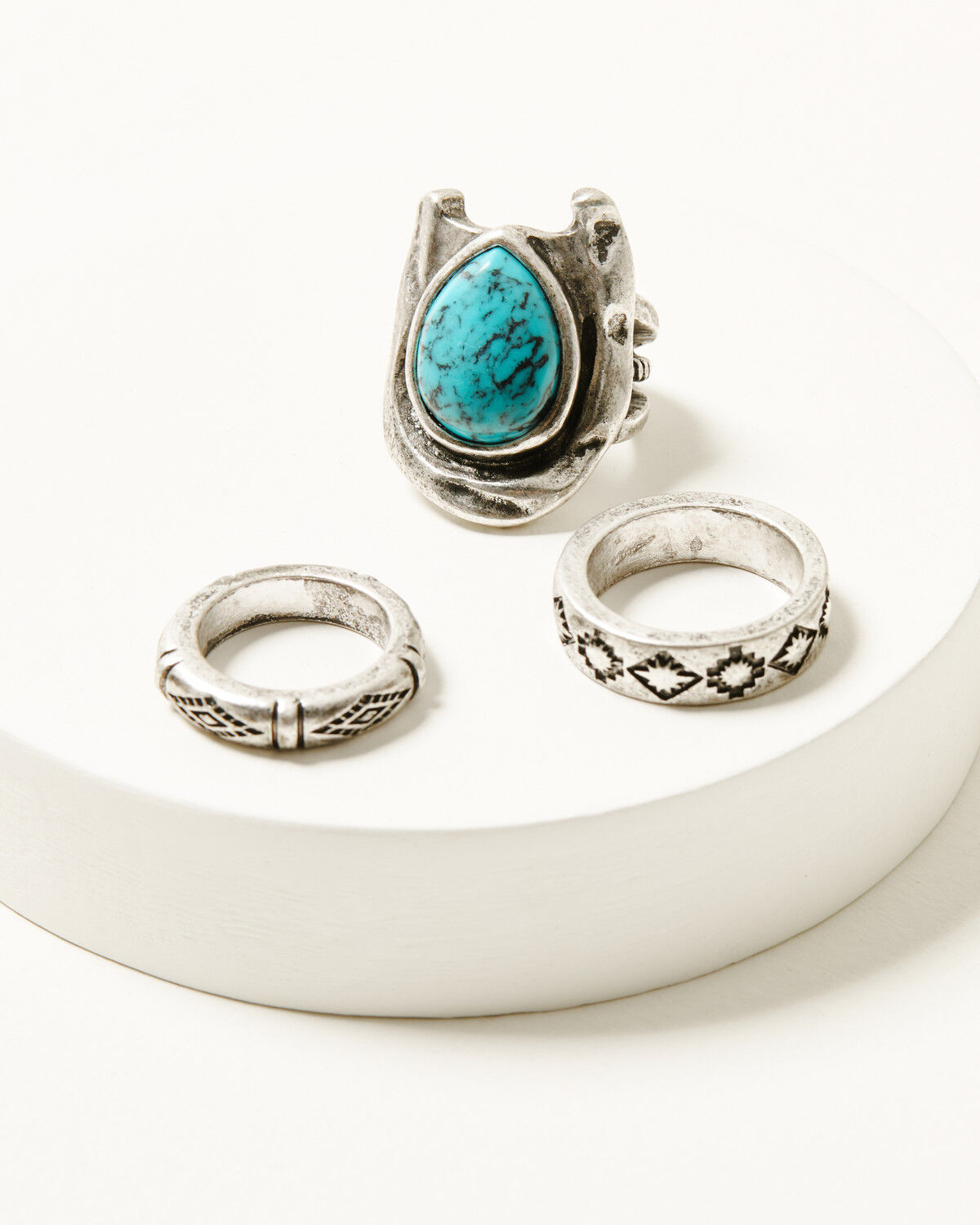 Idyllwind Women's Harper Horseshoe Statement Ring Set - 3 Piece
