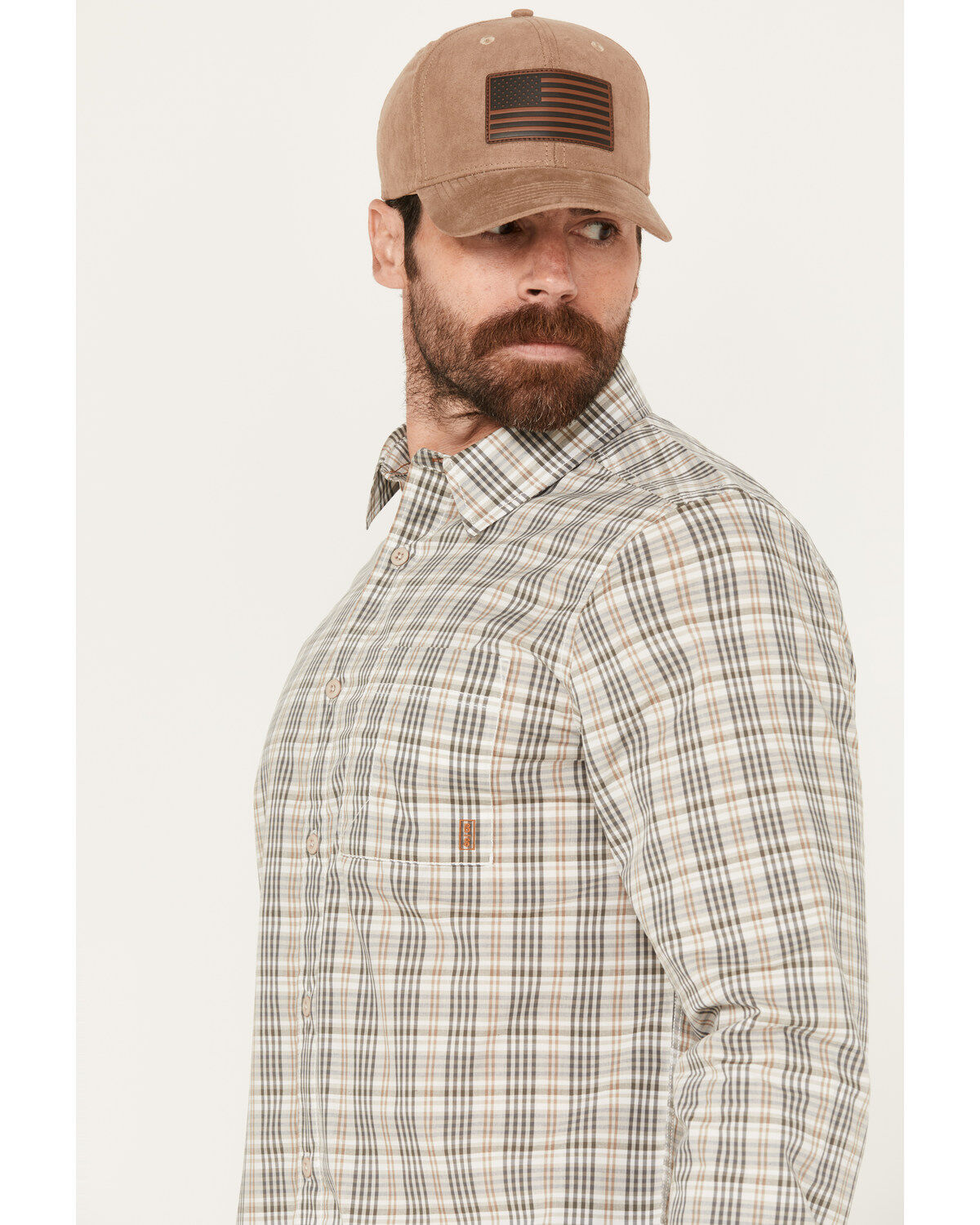 Brothers and Sons Men's Bexar Plaid Print Long Sleeve Button Down Western Shirt