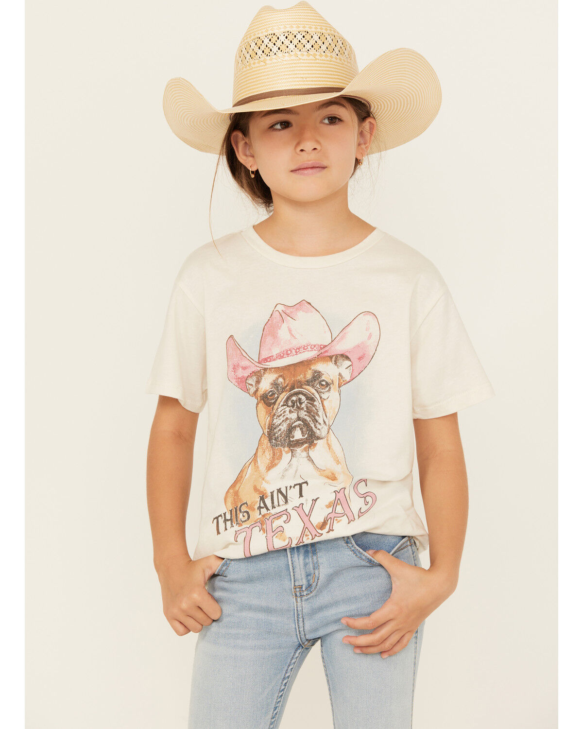 La La Land Girls' This Ain't Texas Short Sleeve Graphic Tee