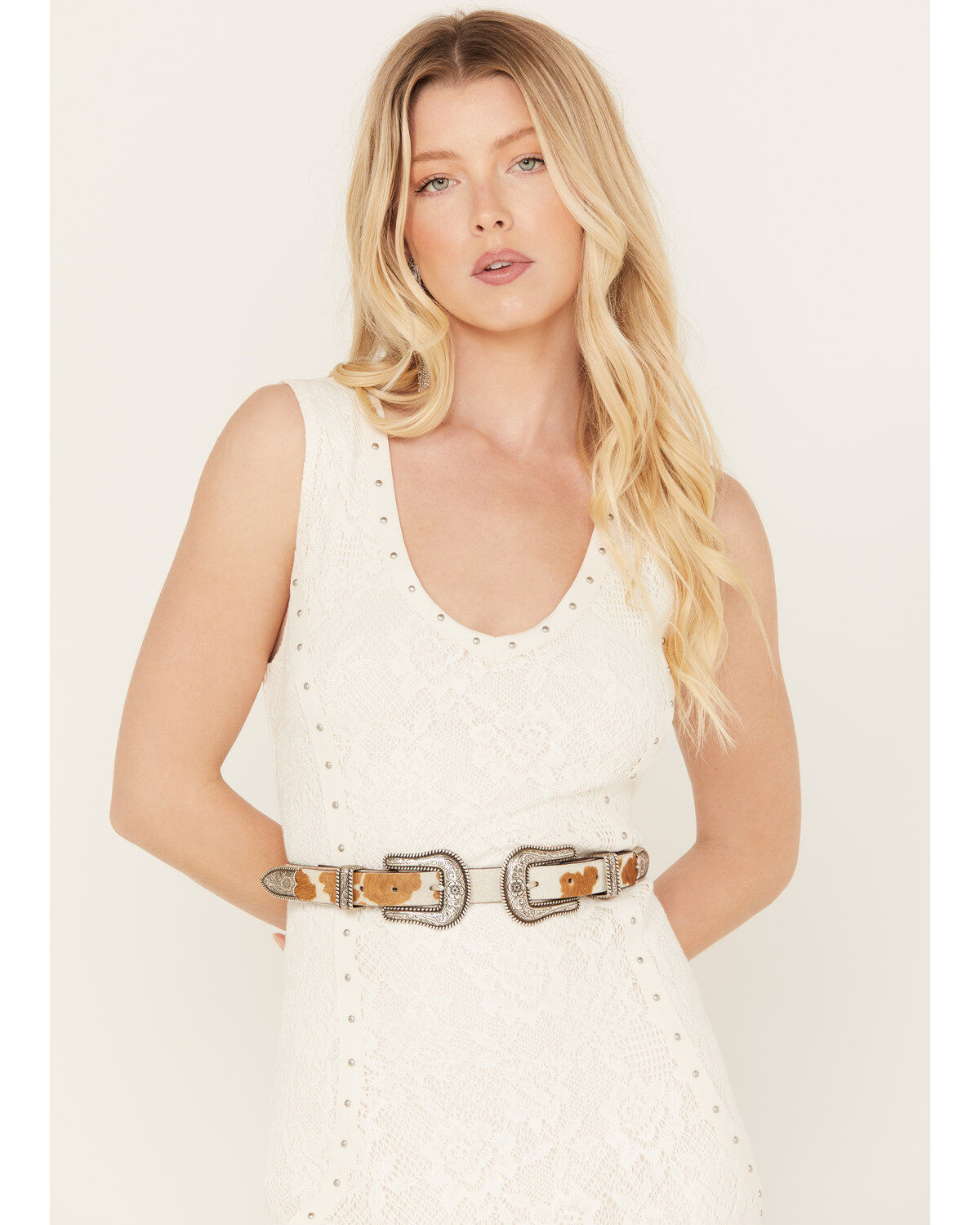 Idyllwind Women's Double Down Western Brown Cow Belt