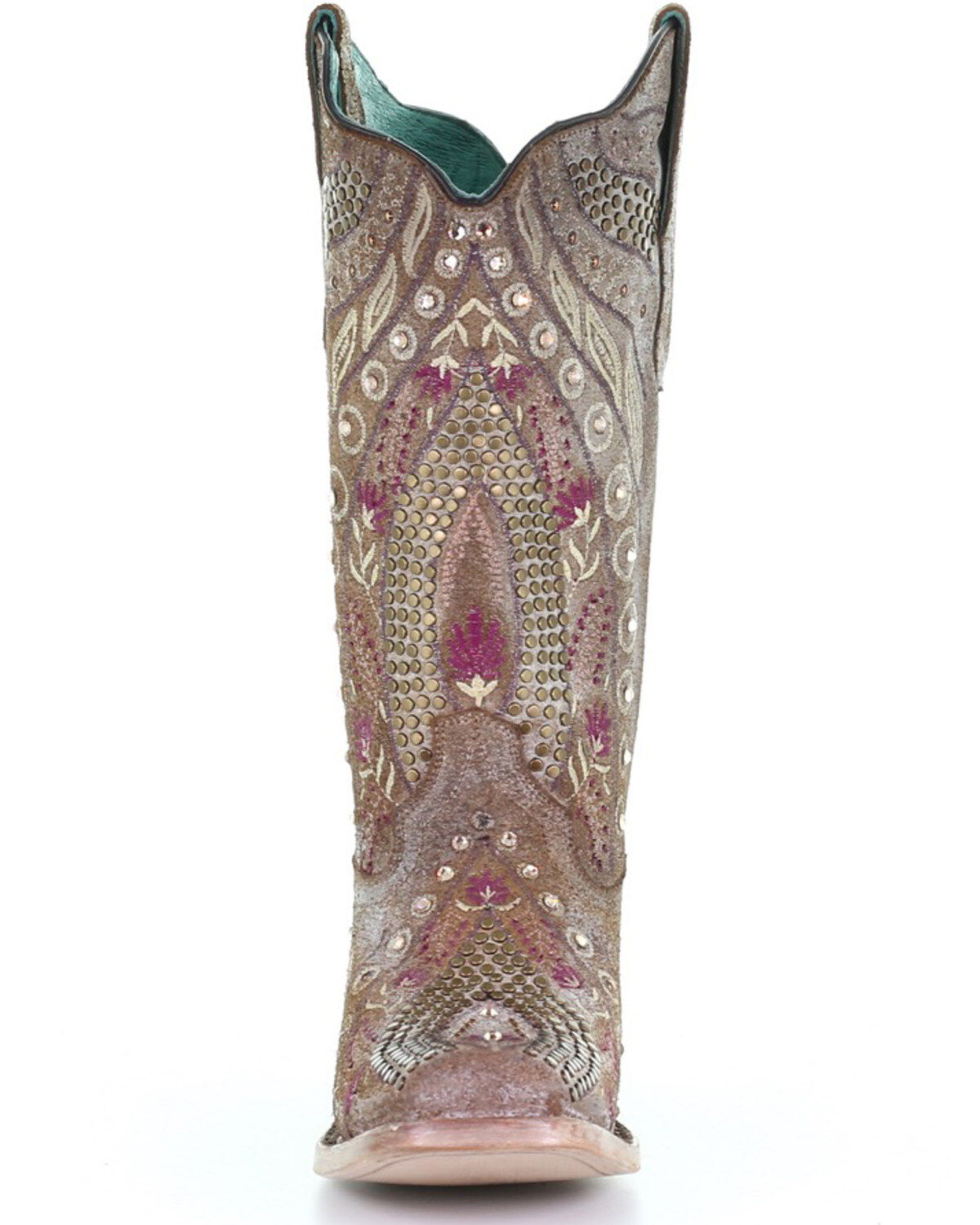 Corral Women's Flowered Embroidery Western Boots - Square Toe