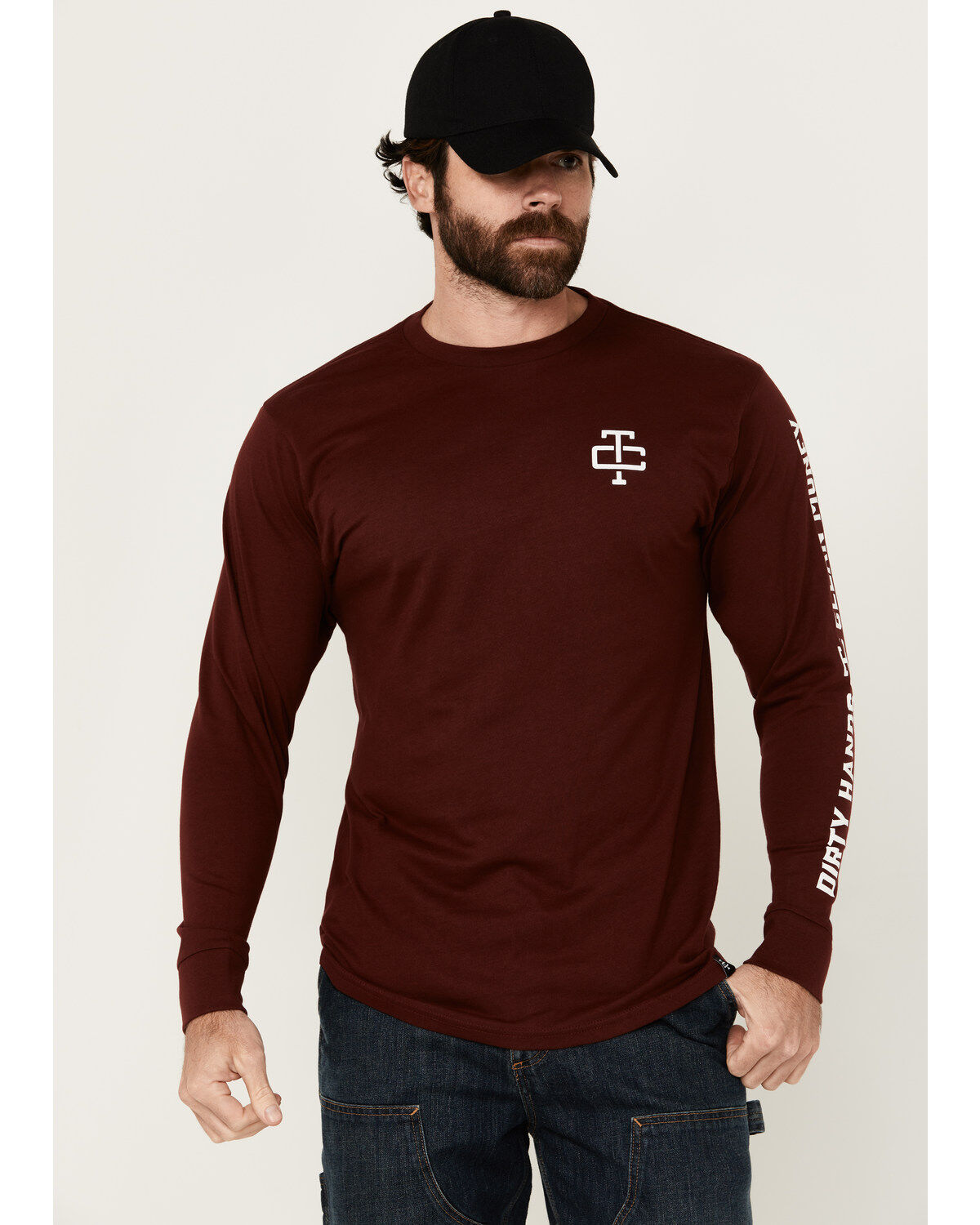 Troll Co Men's Grit Logo Long Sleeve Graphic Shirt