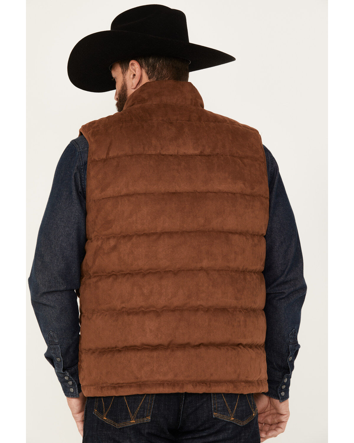 Cody James Men's Faux Suede Puffer Vest