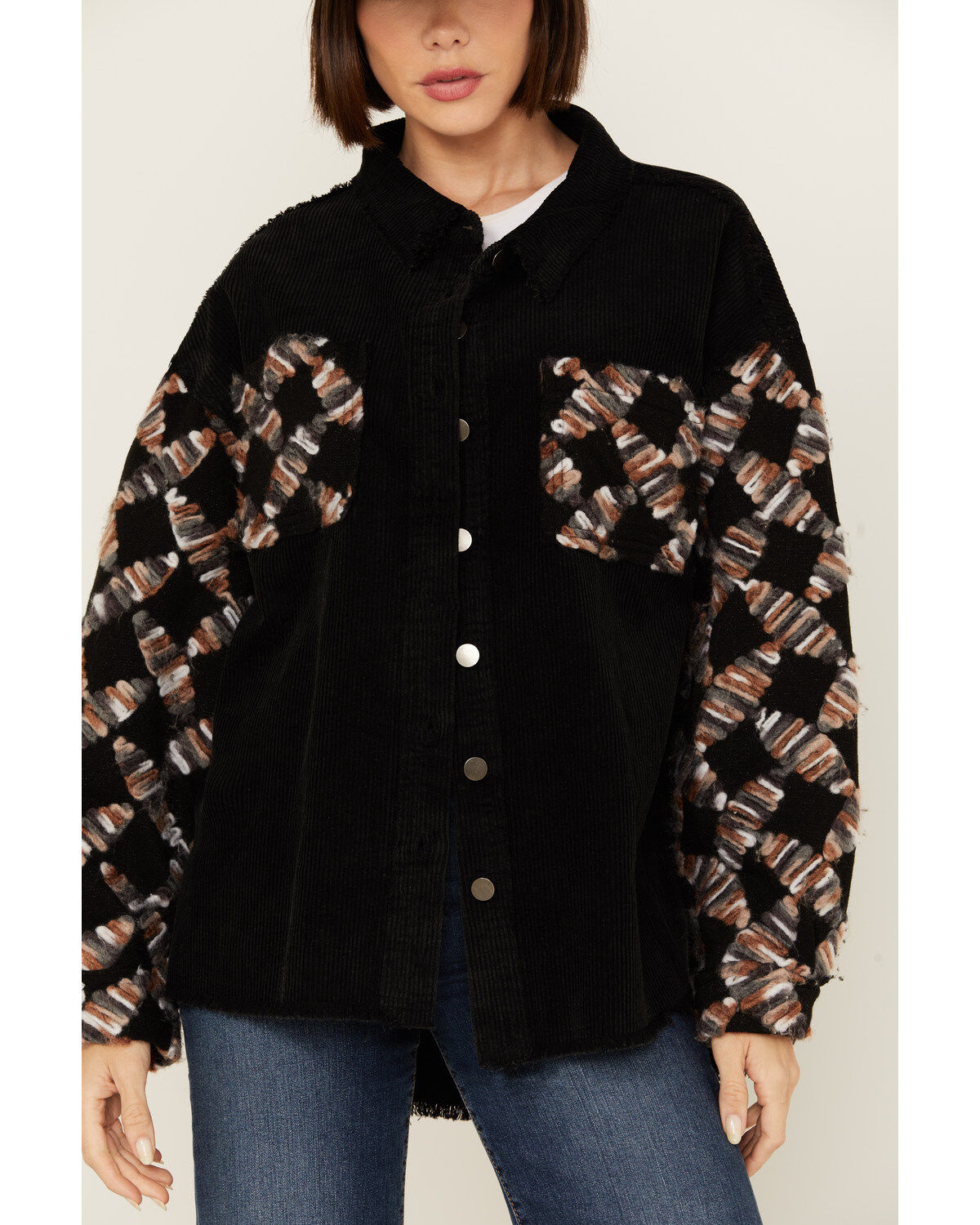 POL Women's Ribbon Detail Shacket