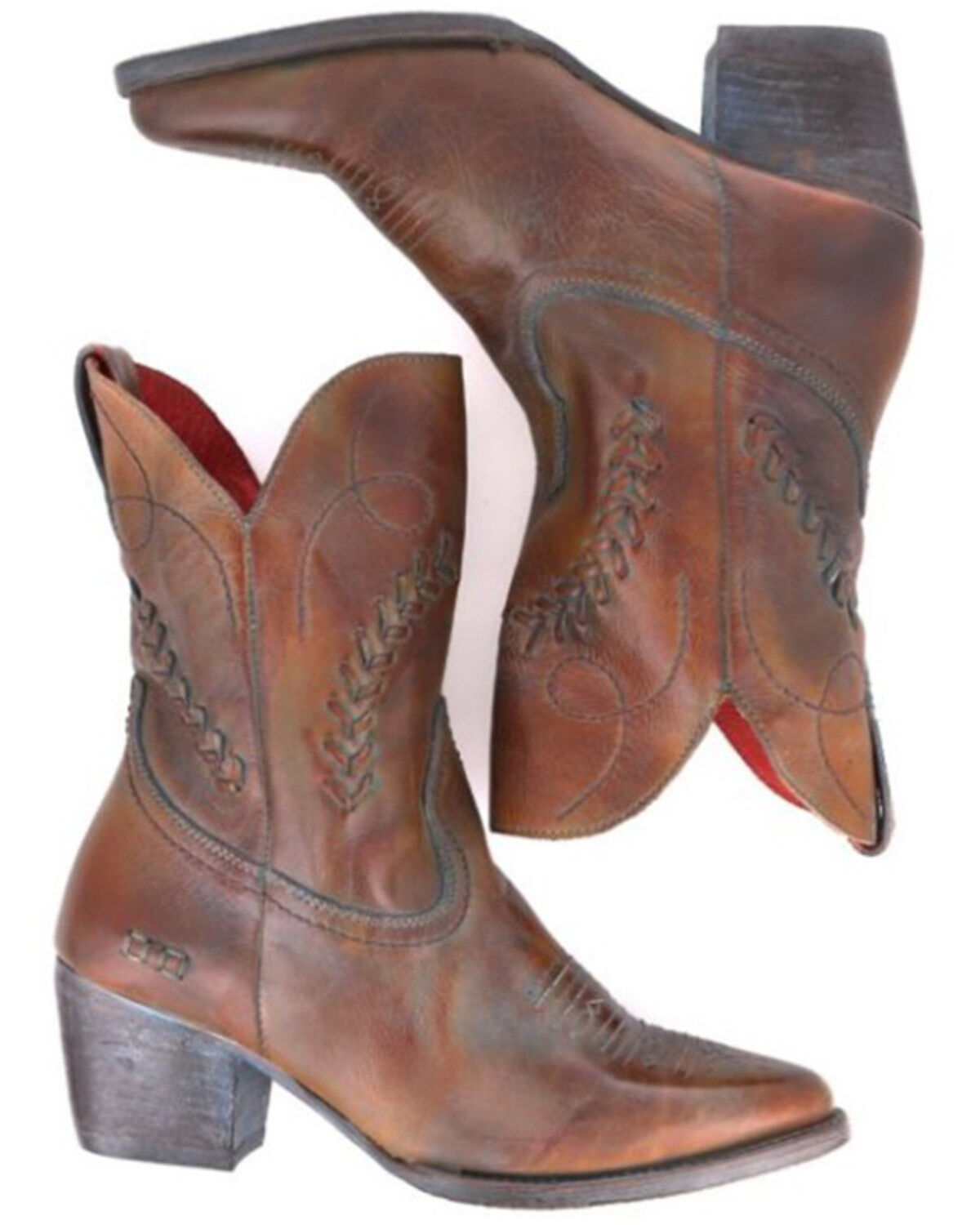 Bed Stu Women's Amanda II Western Booties - Round Toe