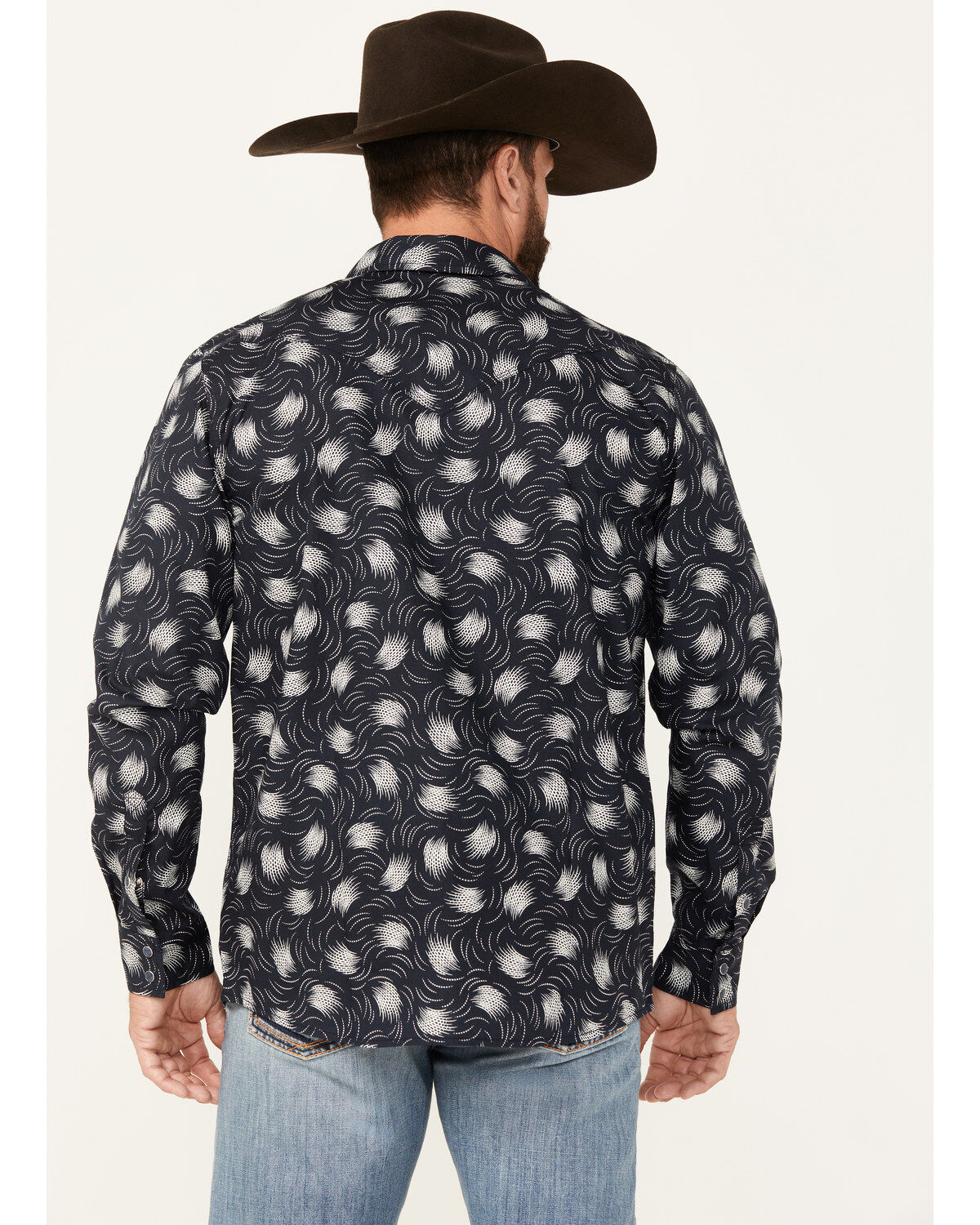 Moonshine Spirit Men's Fireworks Print Long Sleeve Snap Western Shirt