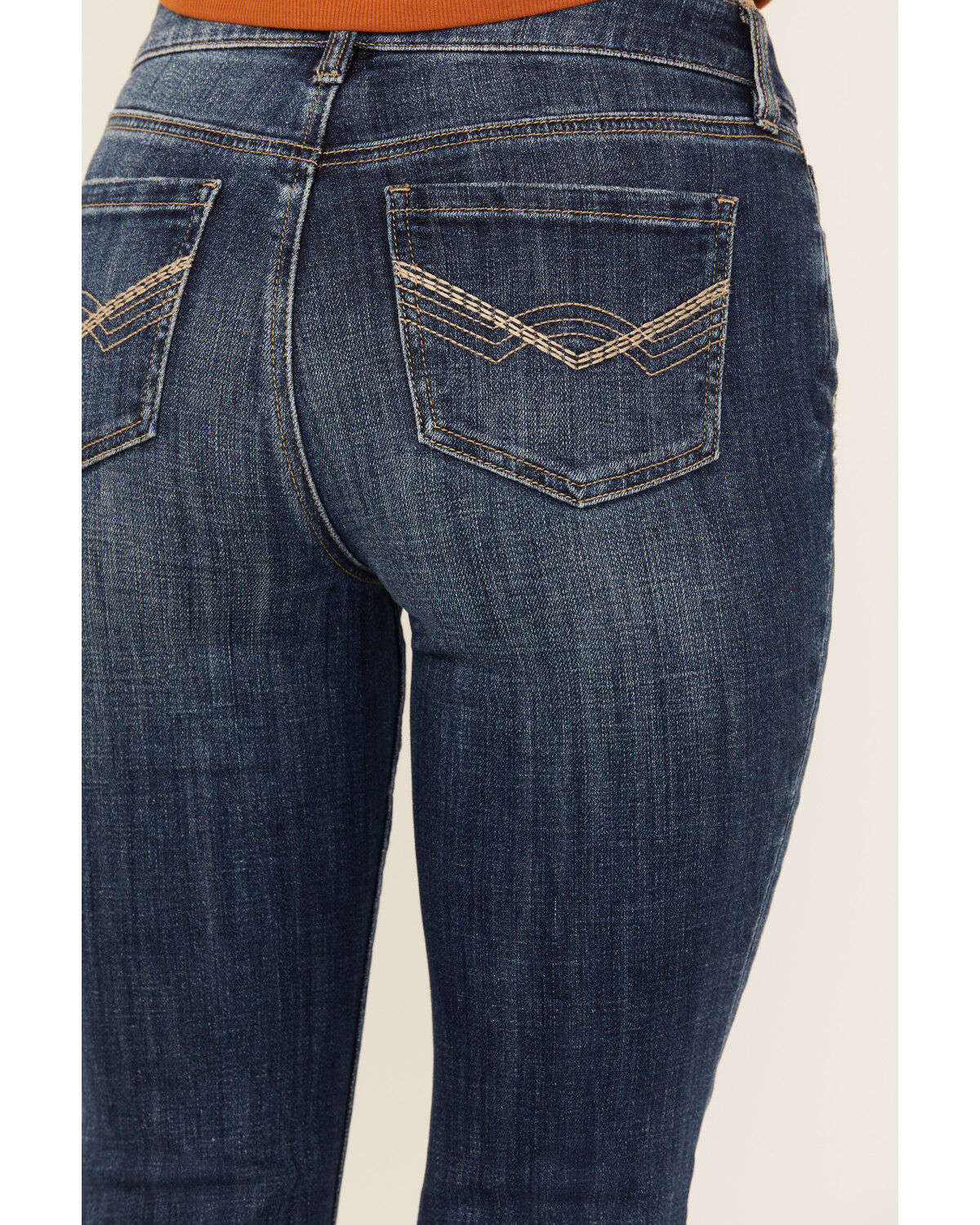 Idyllwind Women's Vistaview Medium Wash Embroidered Flare Stretch Denim Jeans