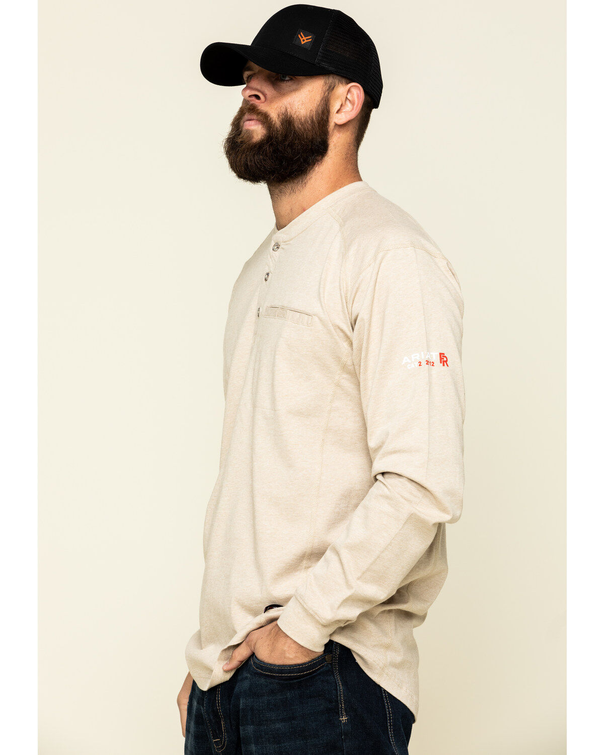 Ariat Men's FR Air Henley Soar Graphic Long Sleeve Work T-Shirt