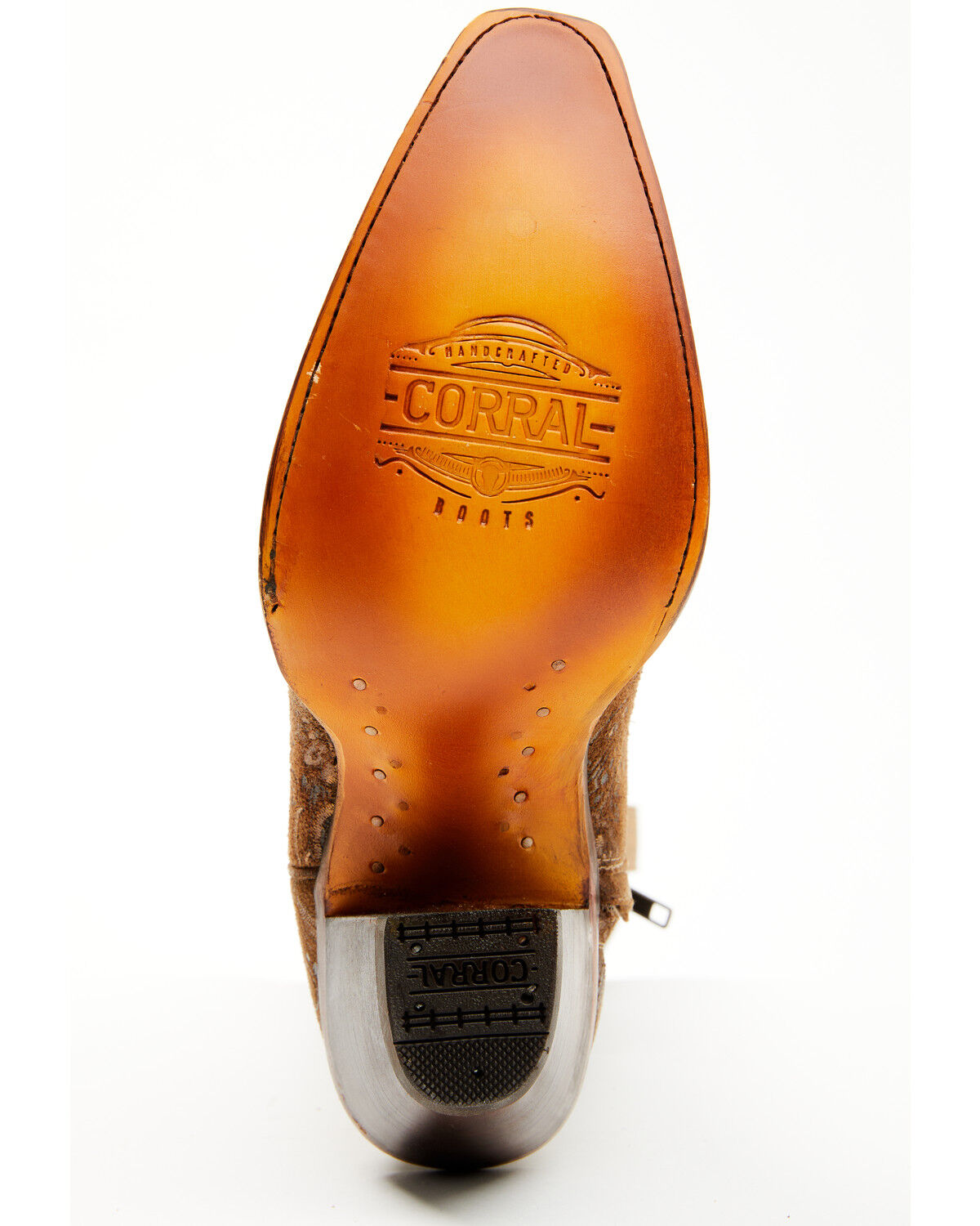 Corral Women's Stamped Floral Suede Tall Western Boots - Snip Toe