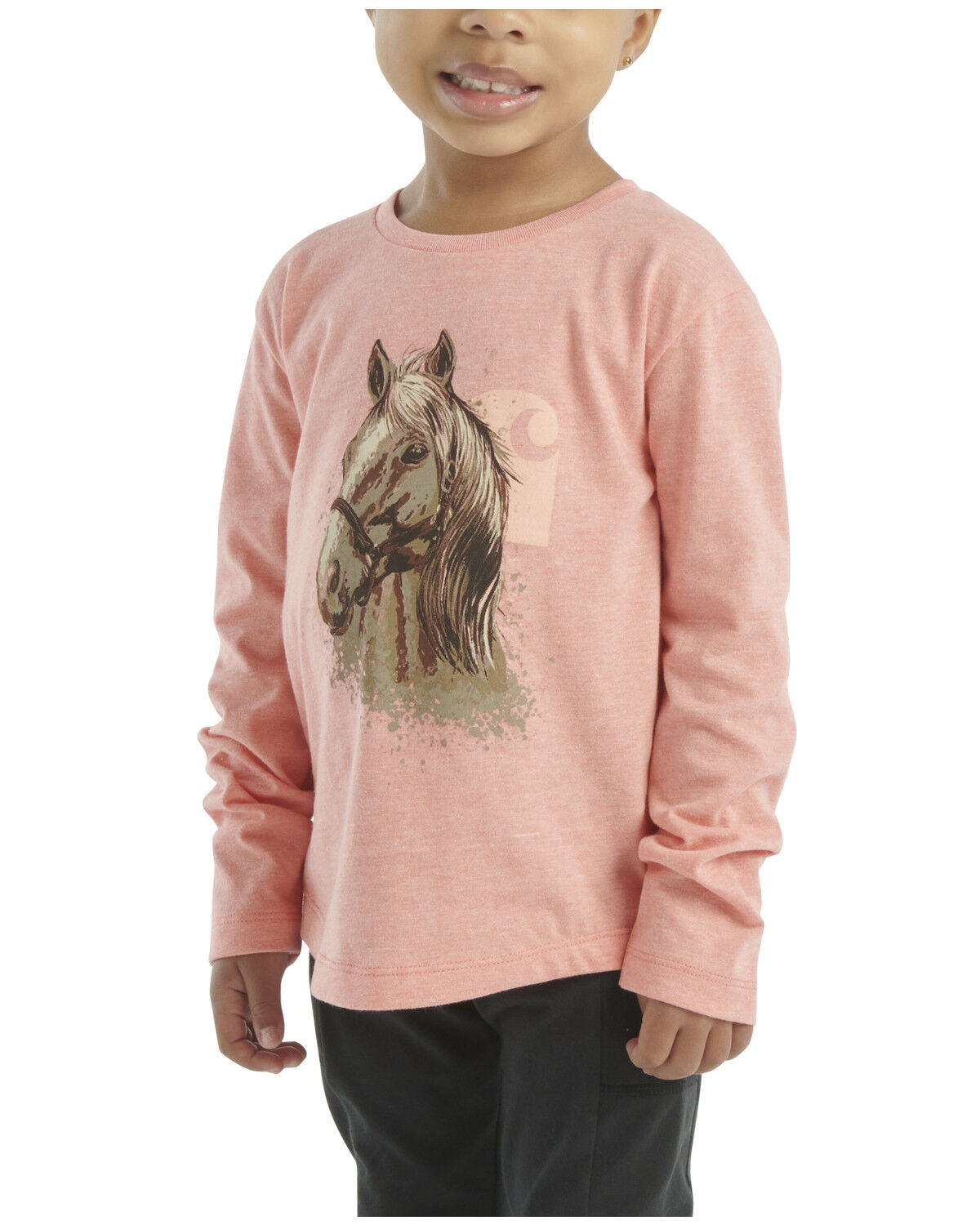 Carhartt Toddler Girls' Horse Long Sleeve Graphic Tee