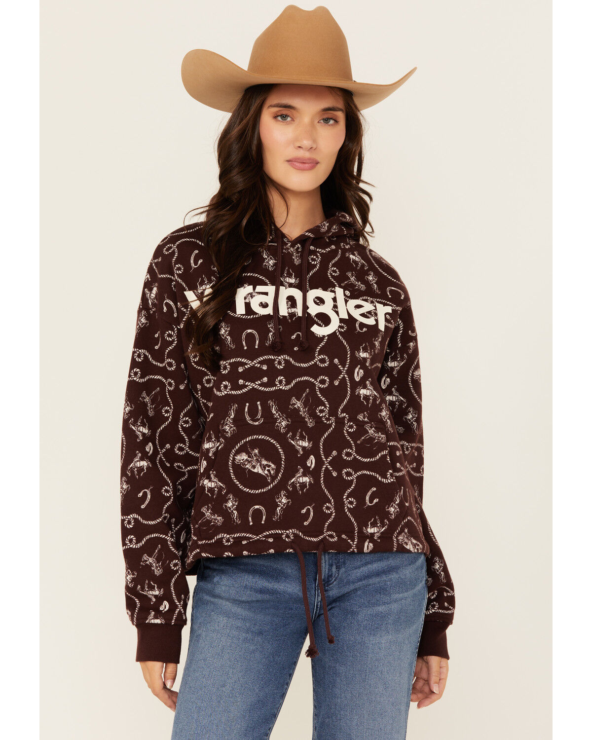 Wrangler Women's Rope Print Logo Hoodie