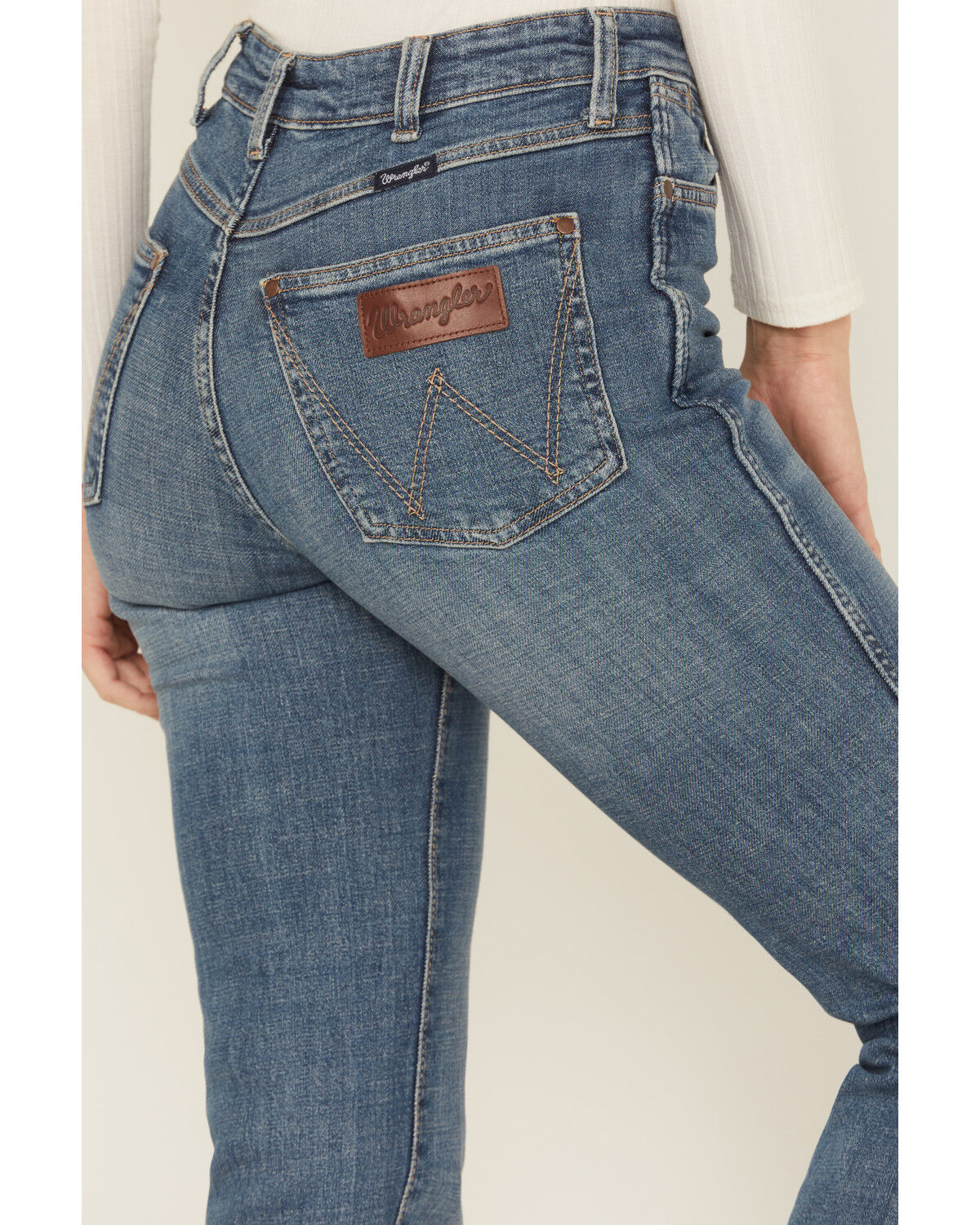 Wrangler Retro Women's Bailey Medium Wash High Rise Bootcut Stretch Denim Jeans