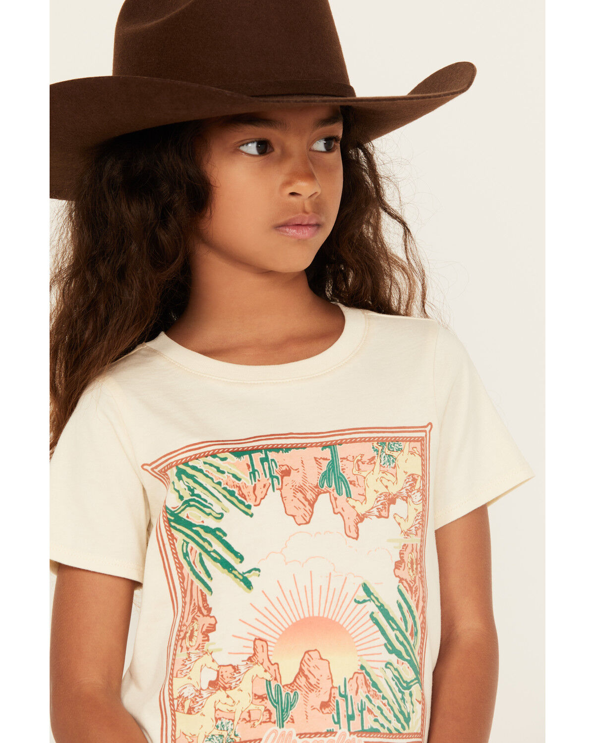 Wrangler Girls' Logo Desert Short Sleeve Graphic Tee