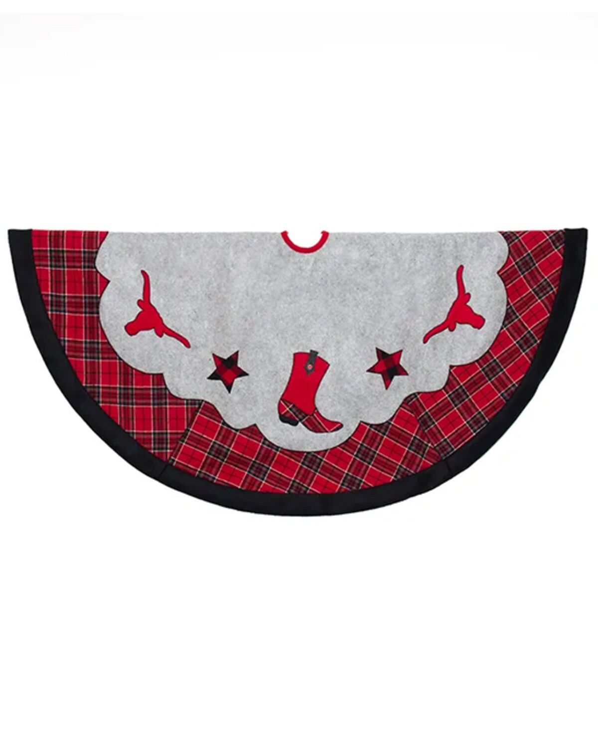 Kurt Adler Plaid Print Western Tree Skirt