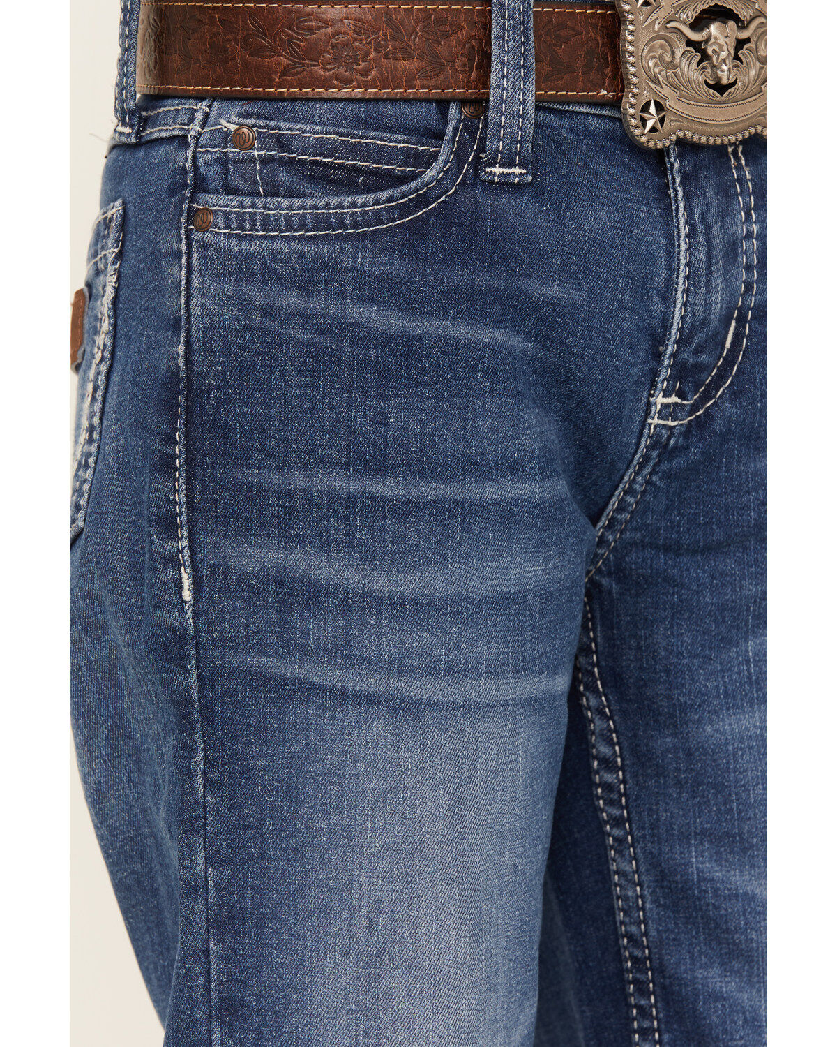 Wrangler Girls' Medium Wash Trouser Leg Jeans