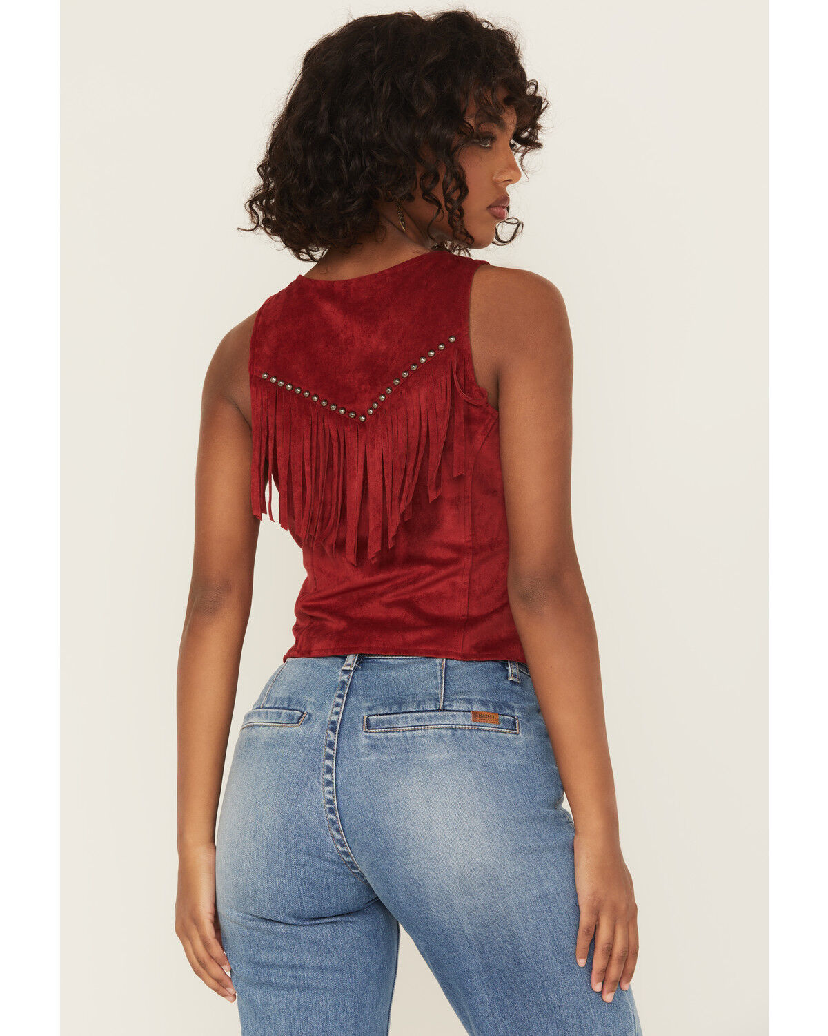 Rock & Roll Denim Women's Fringe Faux Suede Vest