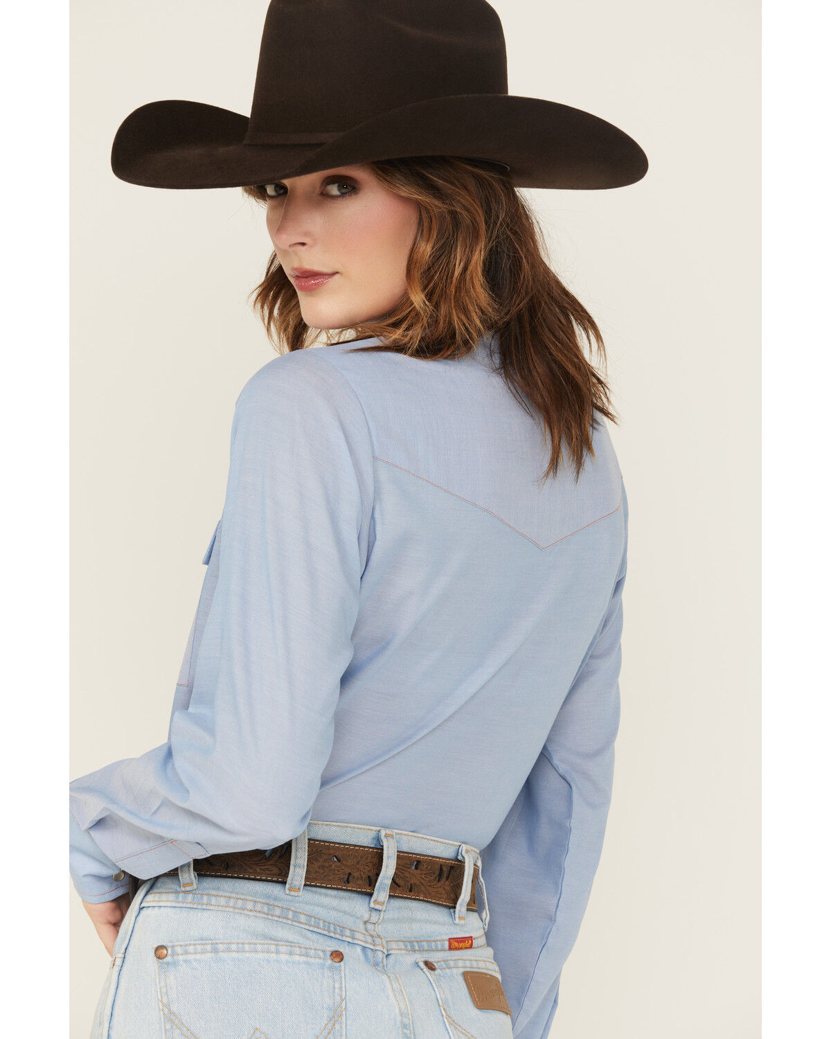 Cowboygirl by Jenna Paulette Women's Solid Long Sleeve Pearl Snap Western Shirt