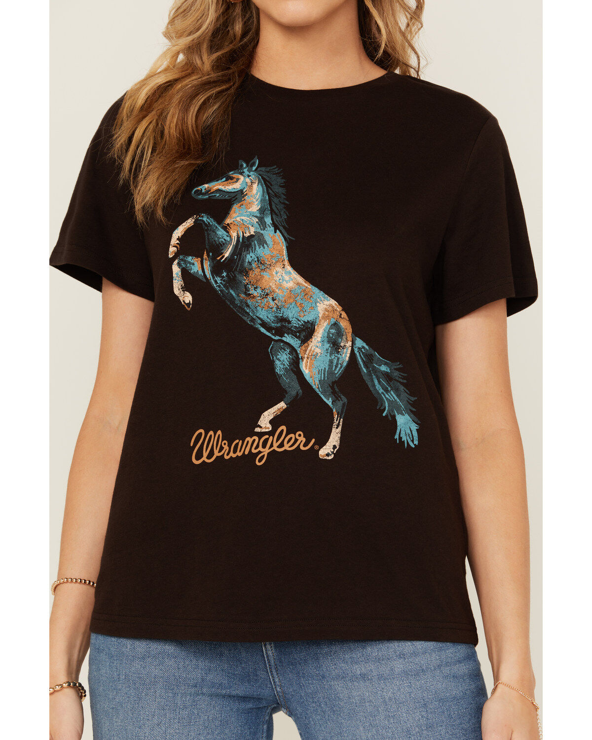 Wrangler Women's Horse Logo Short Sleeve Graphic Tee