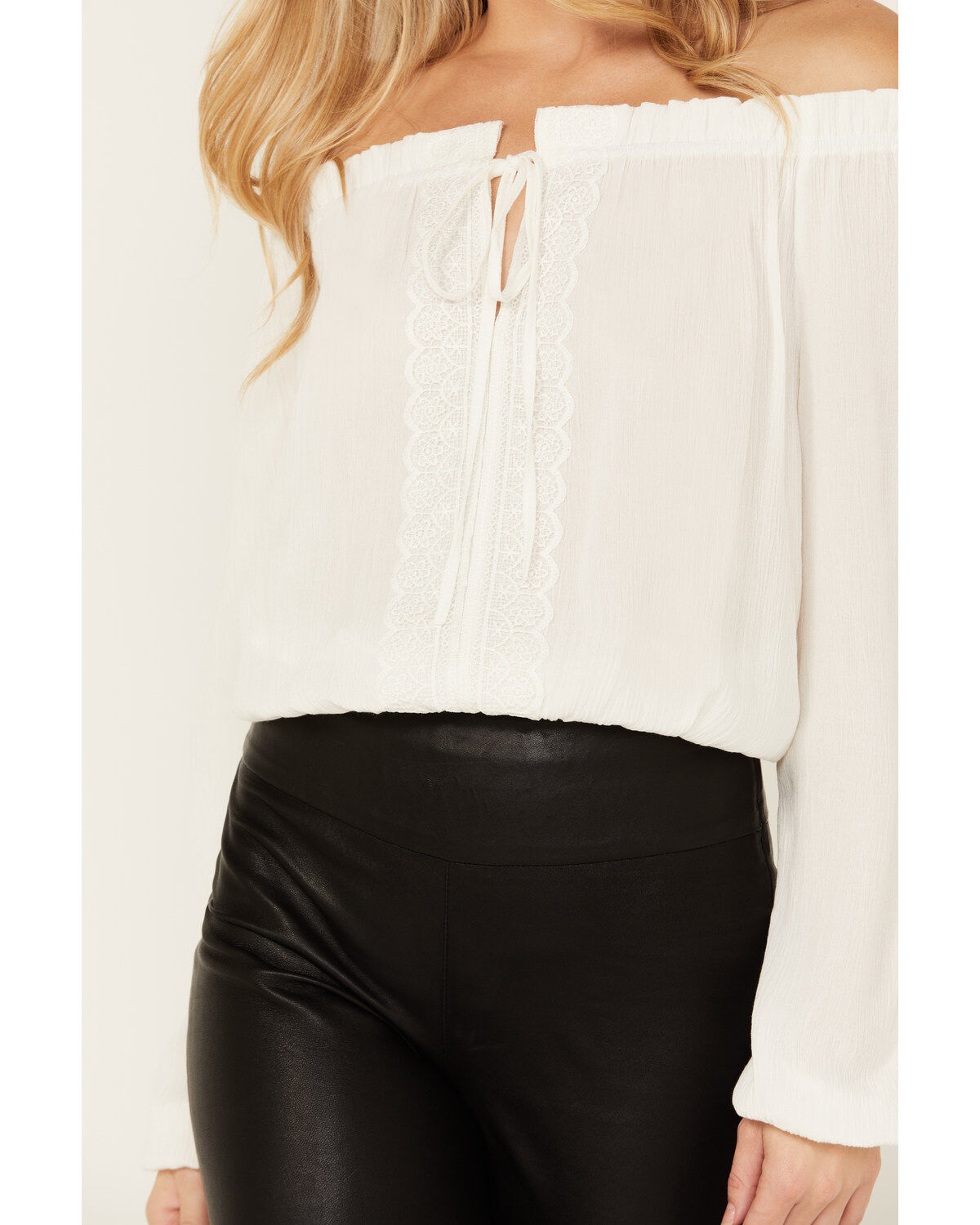 Tempted Women's Crochet Long Sleeve Top