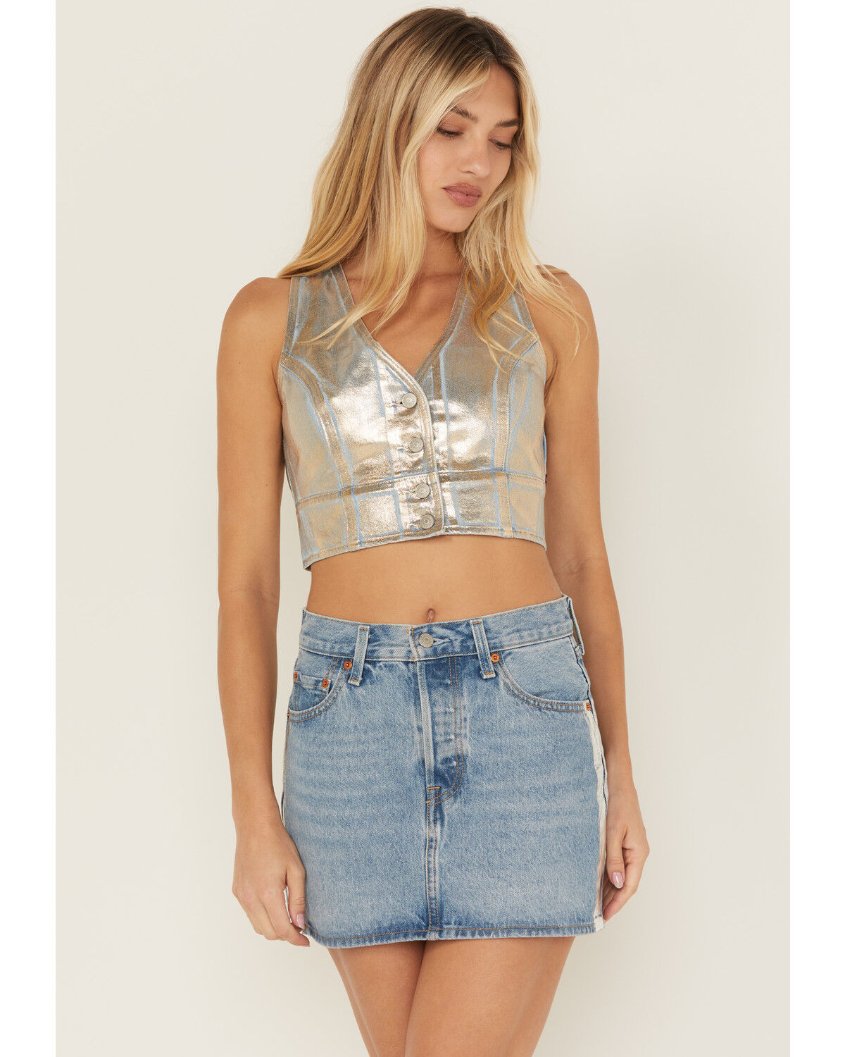 Levi's Women's Mona Metallic Corset Top