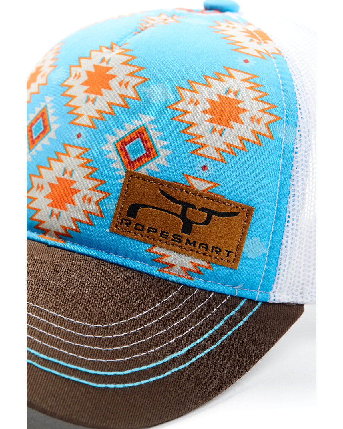 RopeSmart Women's LDS Turquoise Southwestern Print Mesh-Back Ball Cap