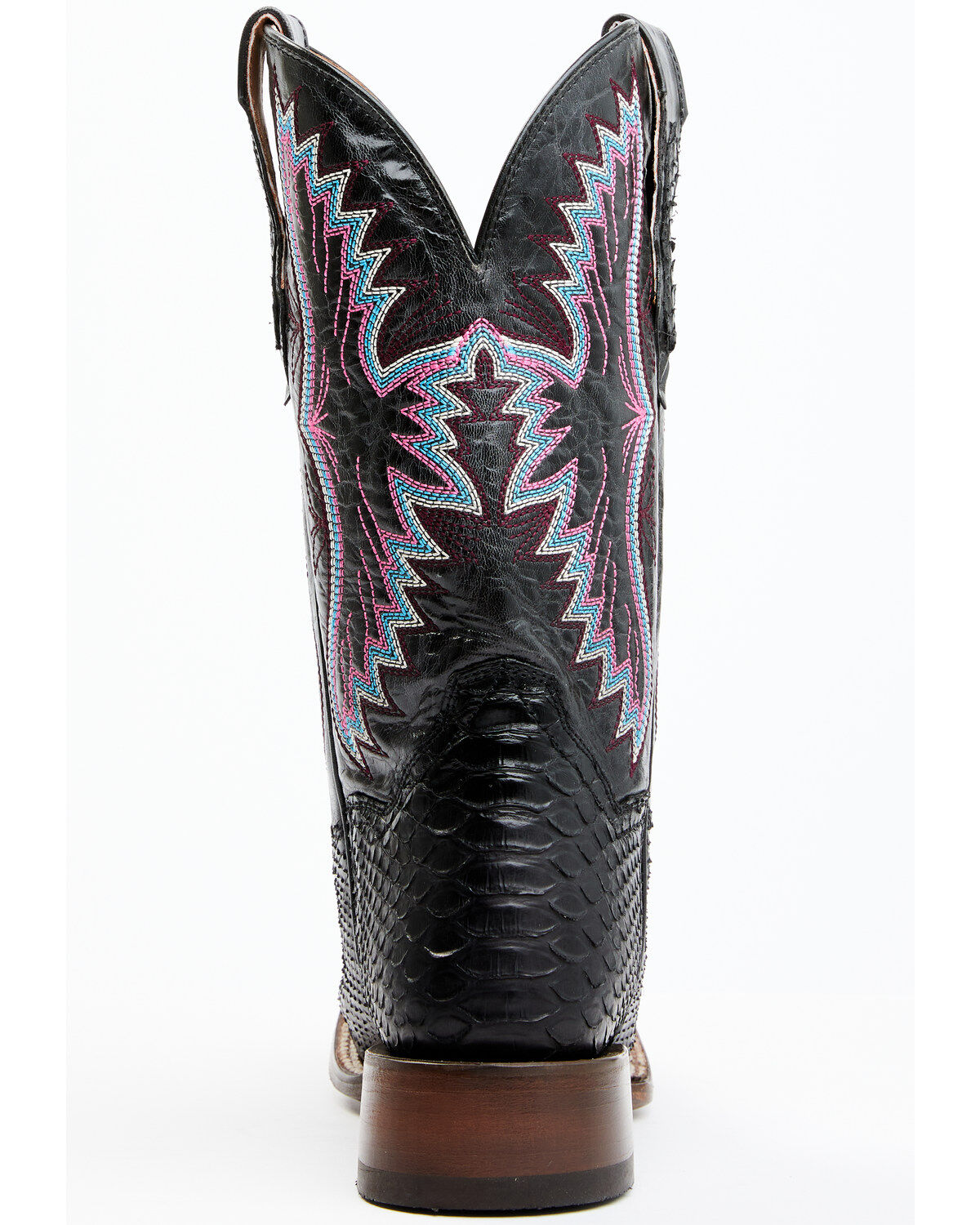 Dan Post Women's Back Cut Python Exotic Western Boot - Broad Square Toe