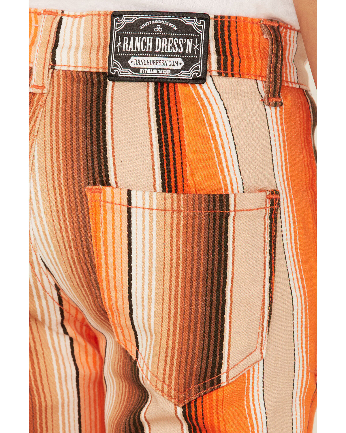 Ranch Dress'n Girls' Multi Sunset Serape Stripe High Rise Flare Jean