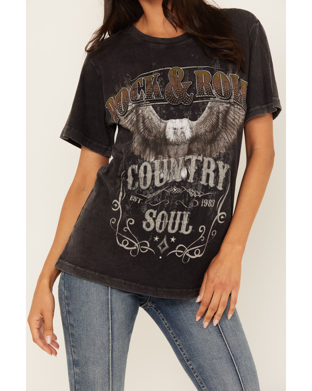 Idyllwind Women's Jennie Rhinestone Short Sleeve Graphic Tee