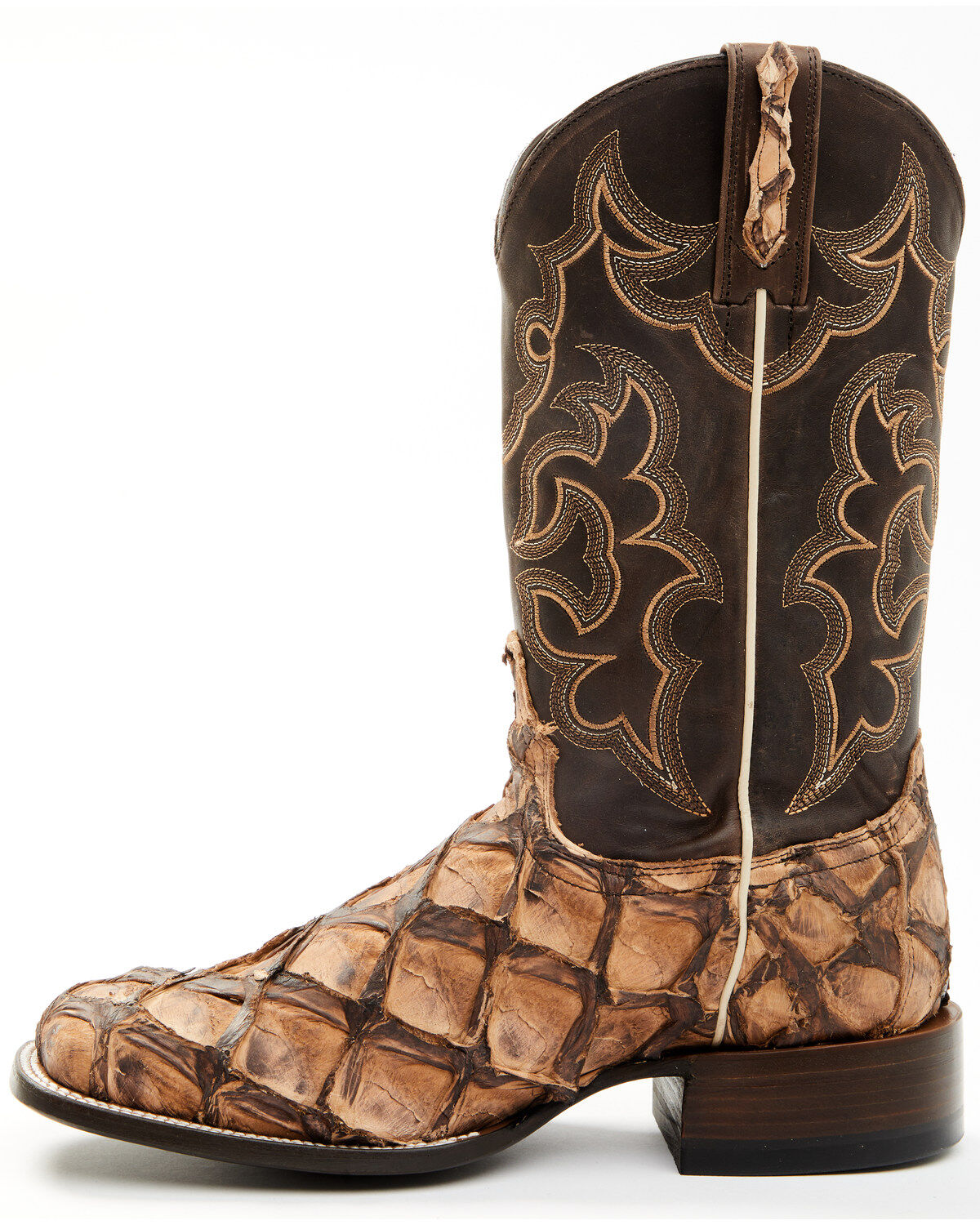 Cody James Men's Exotic Pirarucu Western Boots - Broad Square Toe