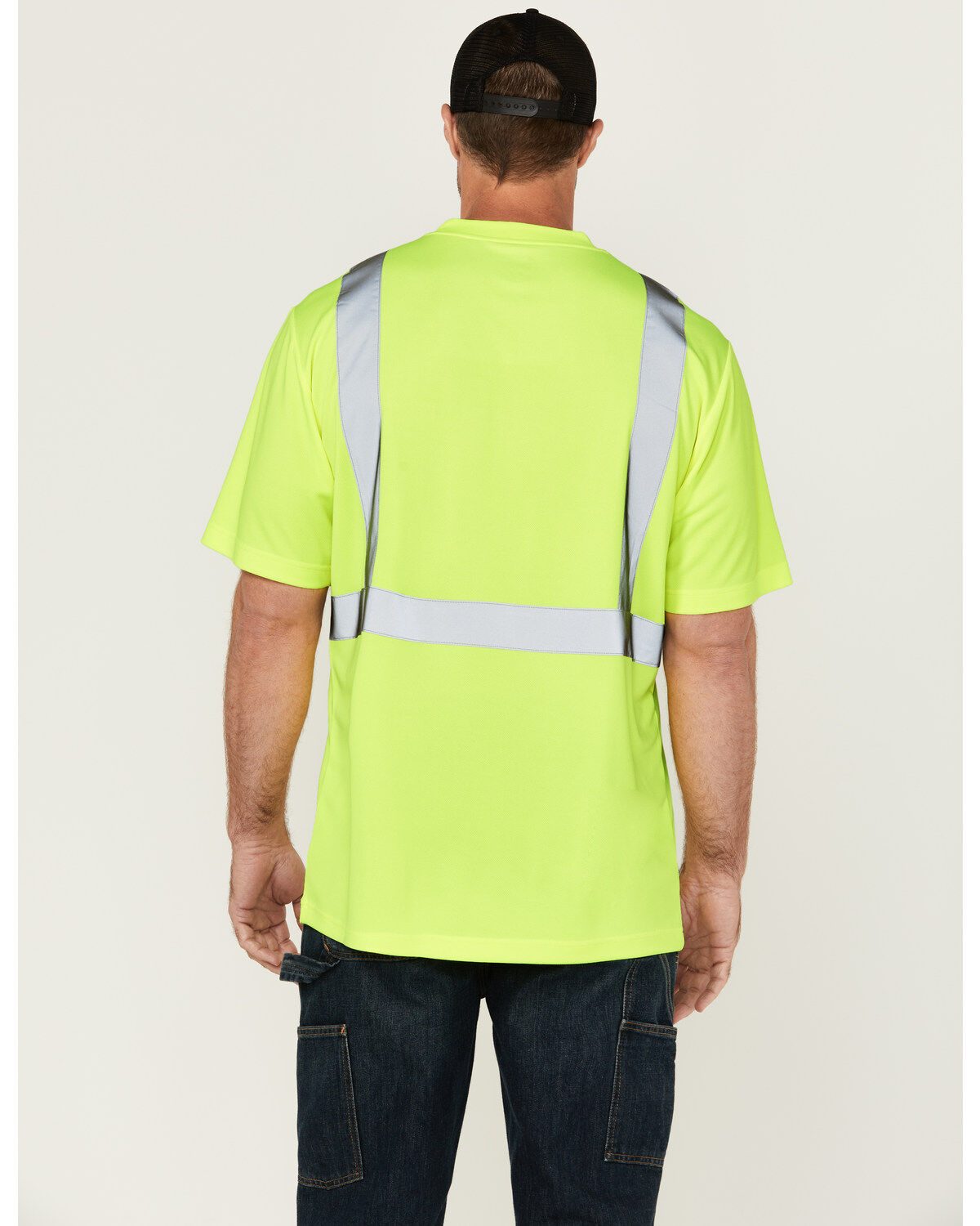 Hawx Men's Hi-Vis Reflective Short Sleeve Work T-Shirt