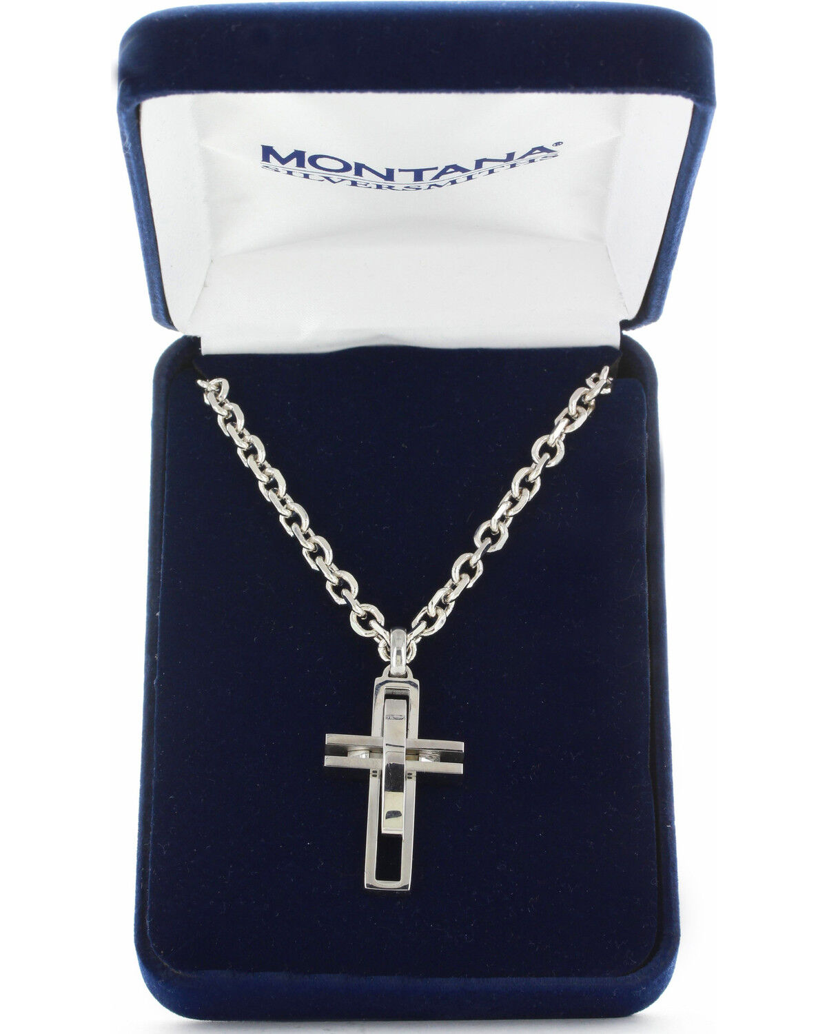 Montana Silversmiths Men's Modern Art Cross Necklace