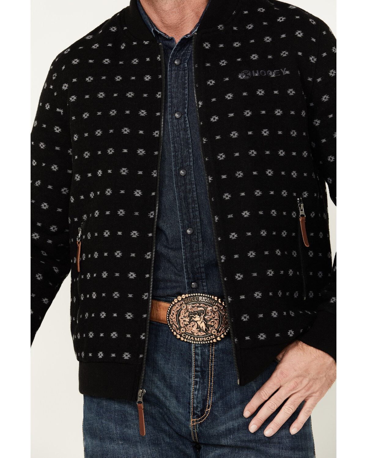 Hooey Men's Southwestern Print Wool Jacket