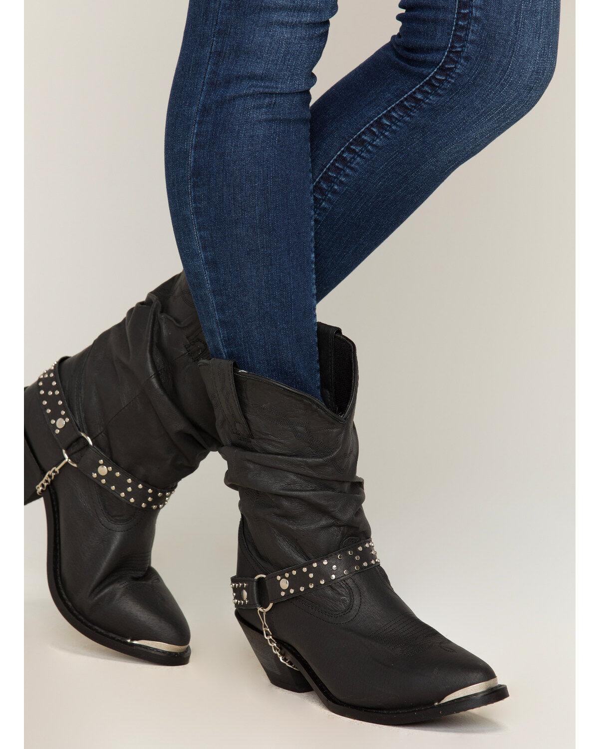 Shyanne Women's Tammye Slouch Harness Fashion Boots - Round Toe