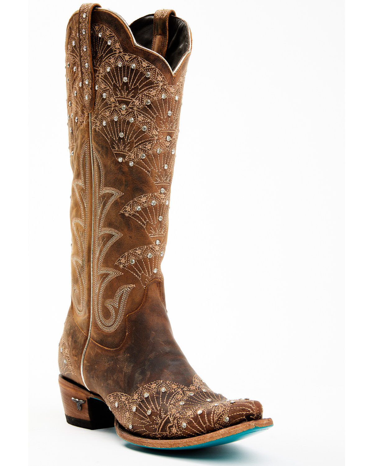 Boot Barn X Lane Women's Exclusive Calypso Leather Western Bridal Boots - Snip Toe