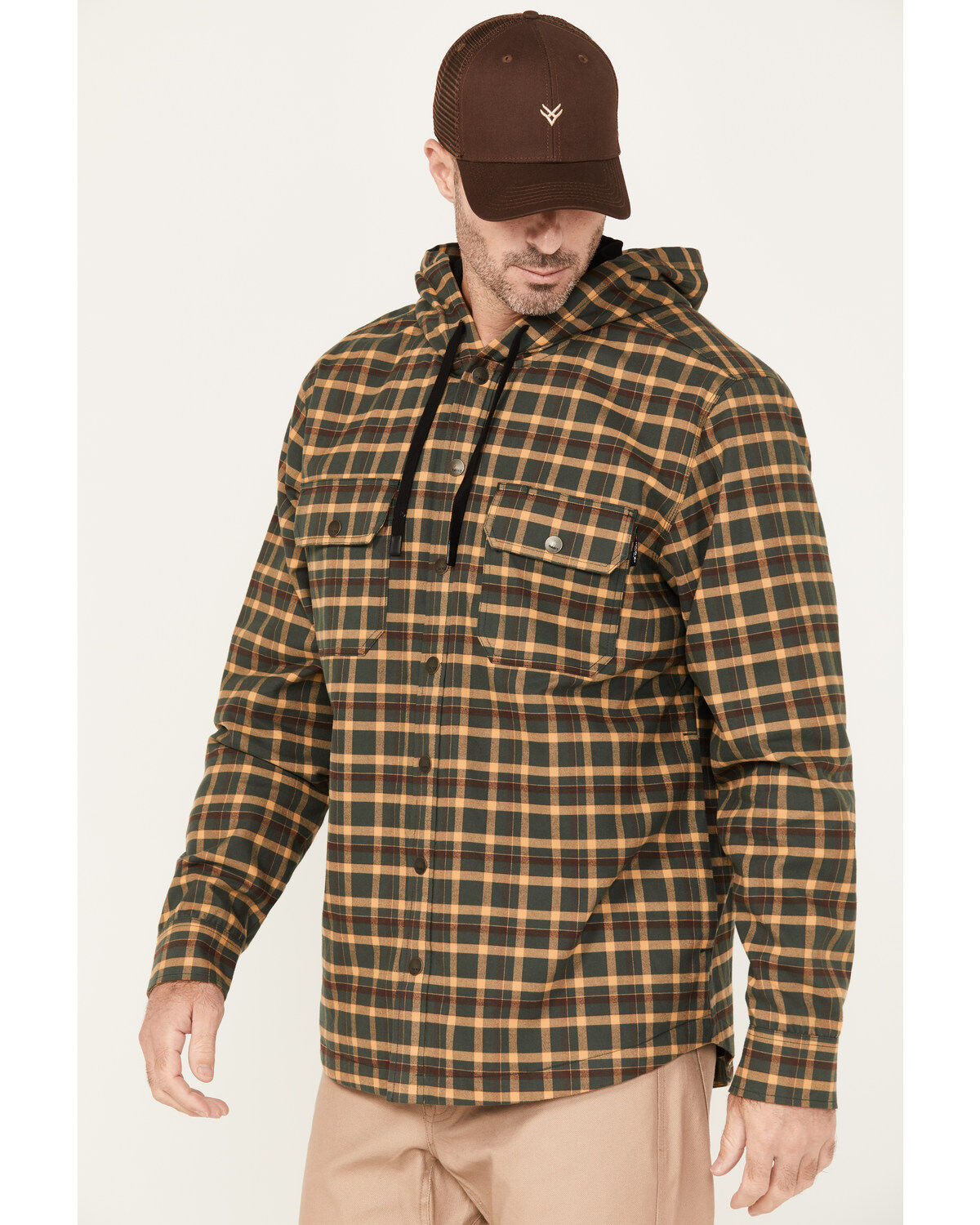 Hawx Men's Flannel Hooded Work Jacket