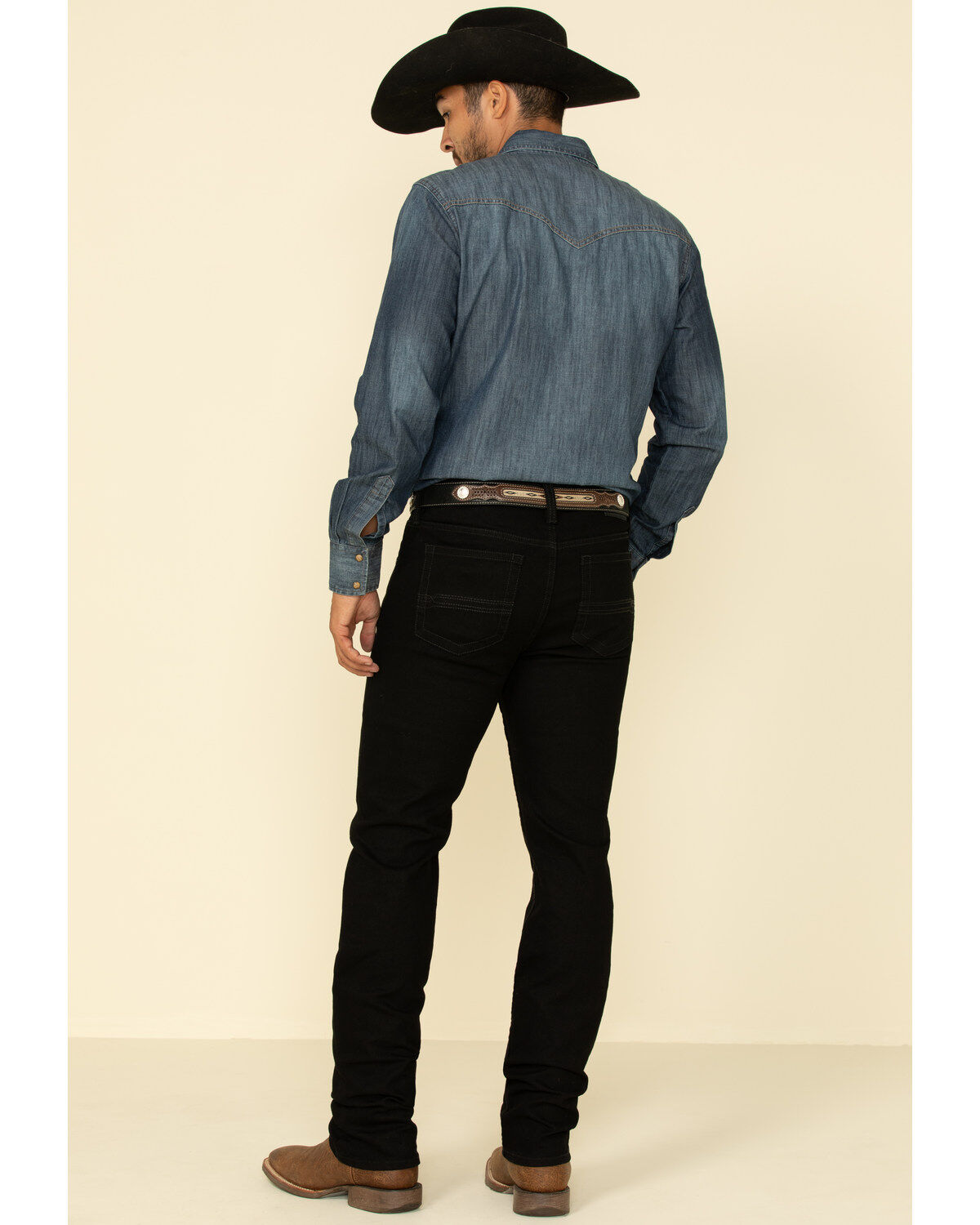 Cody James Men's Night Rider Black Wash Slim Straight Stretch Denim Jeans