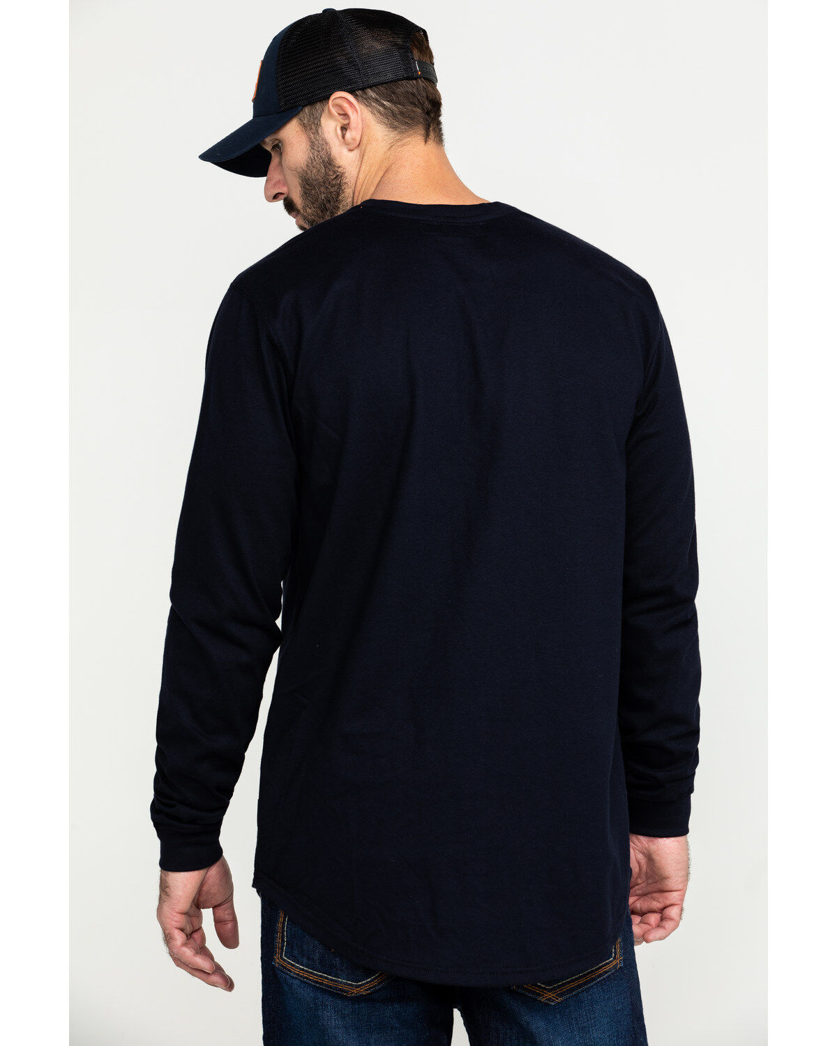 Hawx Men's FR Solid Long Sleeve Pocket Henley Work Shirt - Big