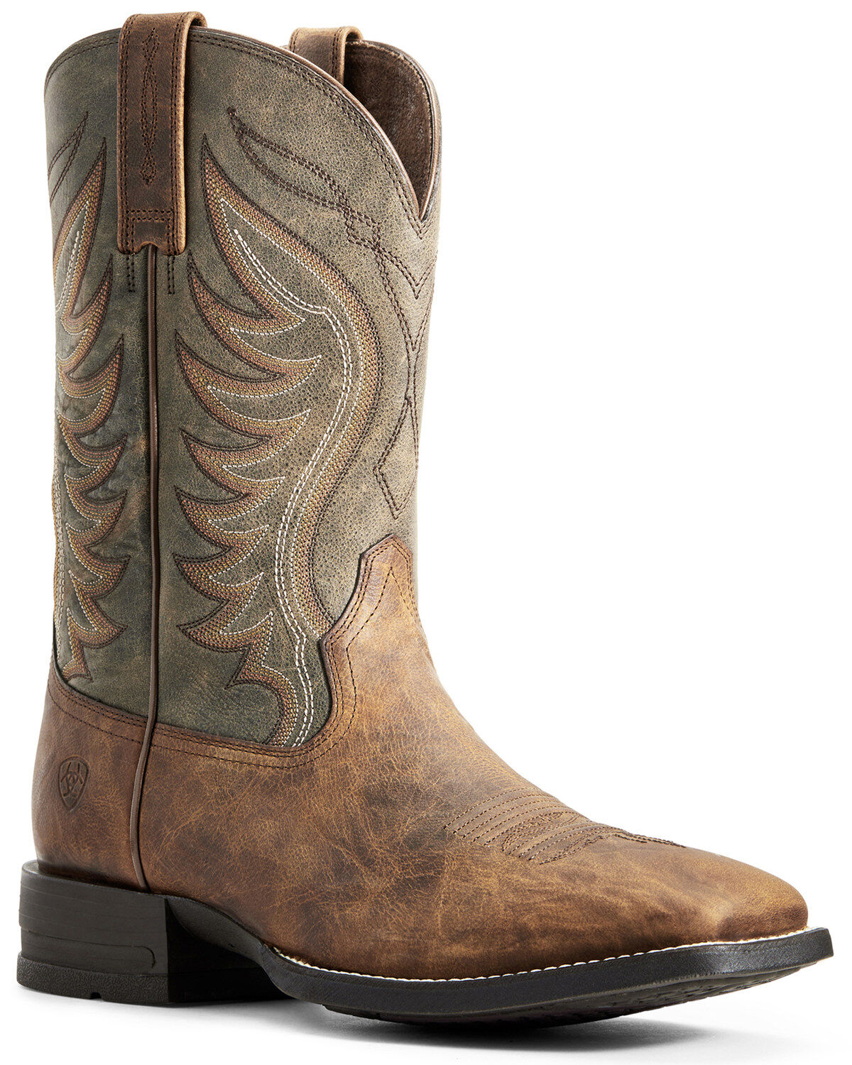 Ariat Men's Amos Shock Shield Quickdraw Western Performance Boots - Broad Square Toe